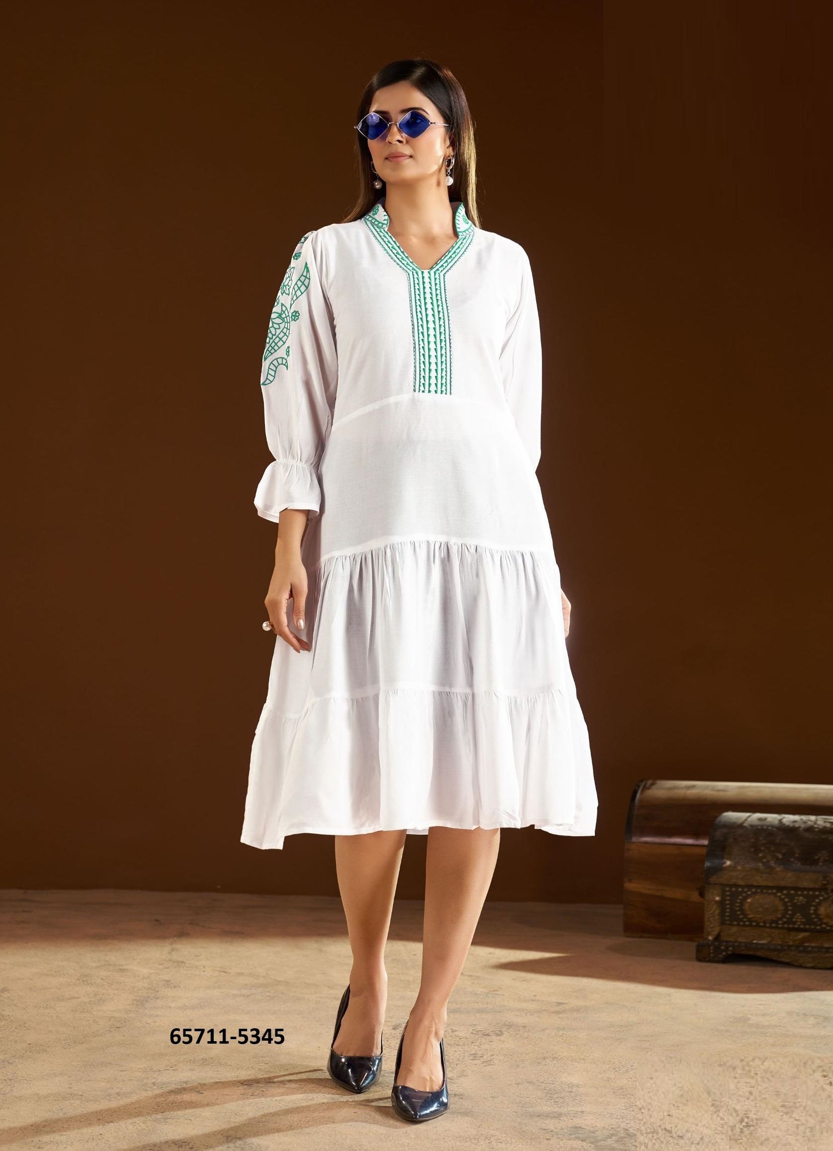 ANNA - Catalog # 65711 (Set of 4 Readymade Women's Kurtis / Tops)