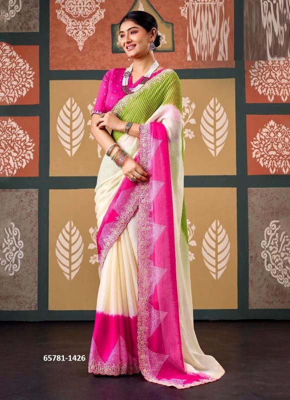 RAJRANI & RADHA RANI - Catalog # 65781 (Set of 15 Sarees)