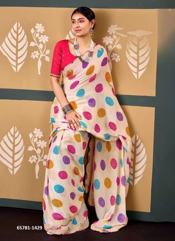 RAJRANI & RADHA RANI - Catalog # 65781 (Set of 15 Sarees)