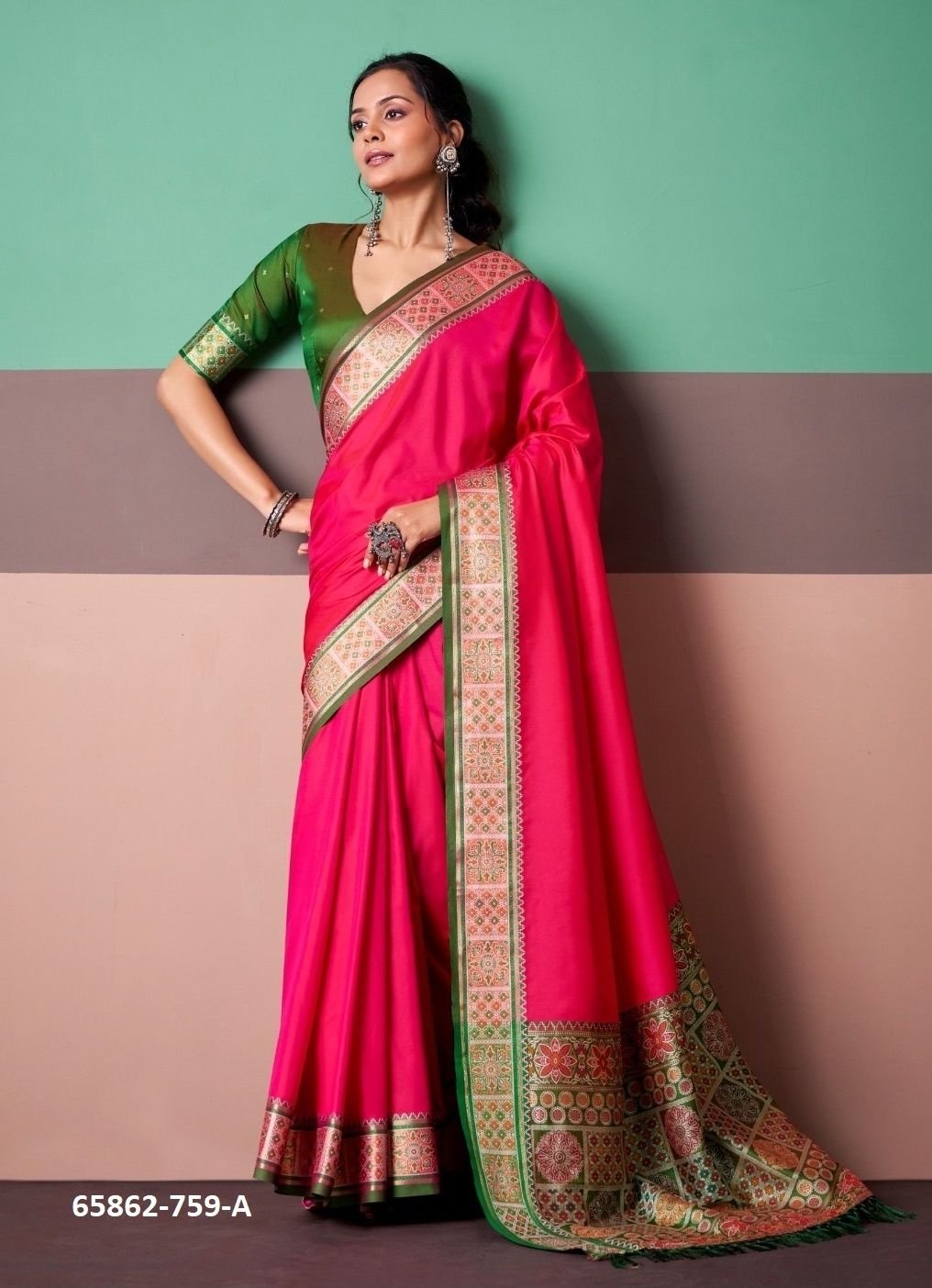 VRINDAVAN SILK 3 - Catalog # 65862 (Set of 6 Sarees) VRINDAVAN SILK 3 - Catalog # 65862 (Set of 6 Sarees)