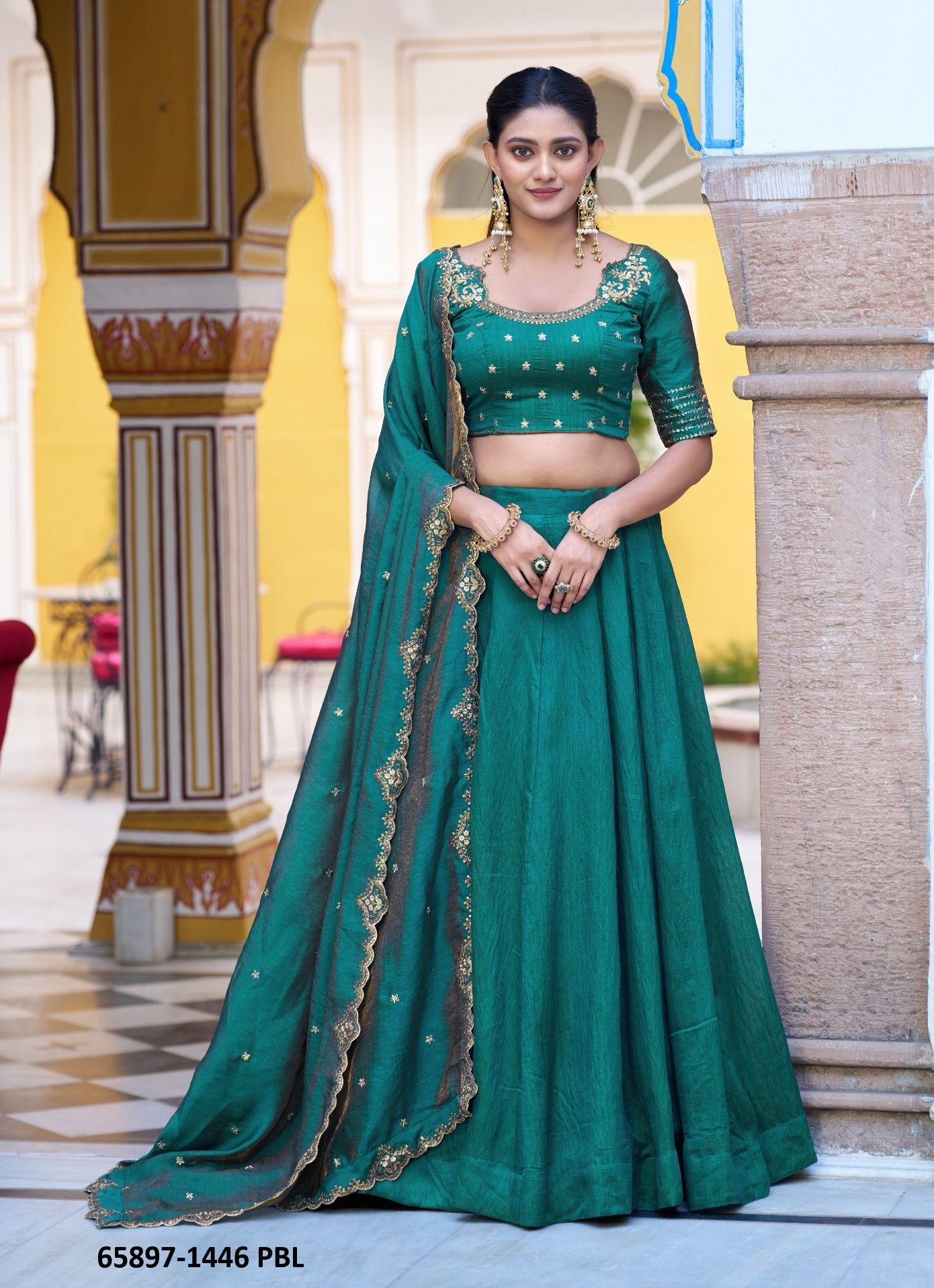 AARUNI 1446 - Catalog # 65897 (Set of 4 Semi-Stitched Lehengas) AARUNI 1446 - Catalog # 65897 (Set of 4 Semi-Stitched Lehengas)