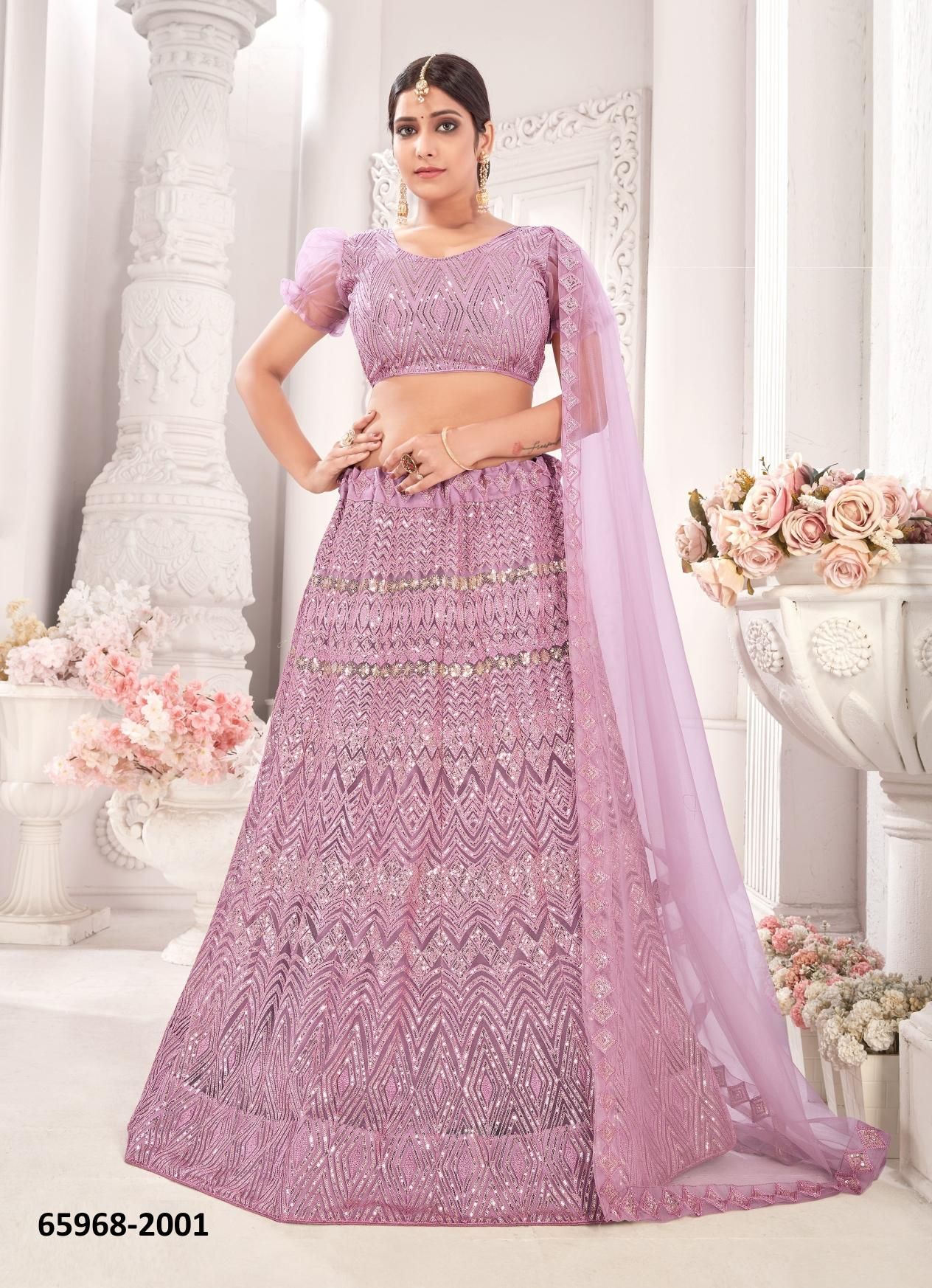 NASRIN - Catalog # 65968 (Set of 4 Semi-Stitched Lehengas) NASRIN - Catalog # 65968 (Set of 4 Semi-Stitched Lehengas)