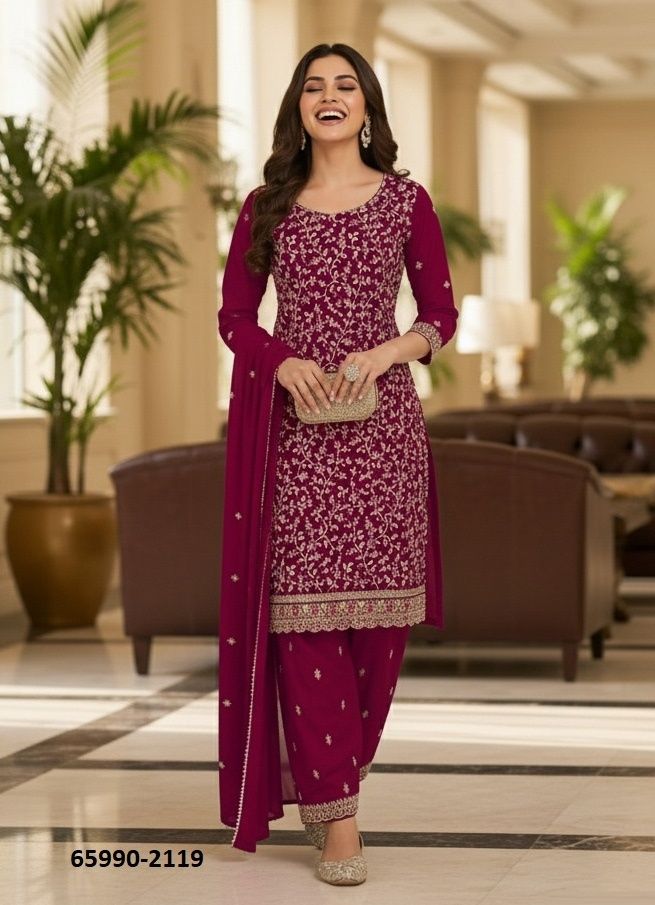SERIES 2119 - Catalog # 65990 (Set of 3 Semi-Stitched / Un-Stitched Suits) SERIES 2119 - Catalog # 65990 (Set of 3 Semi-Stitched / Un-Stitched Suits)