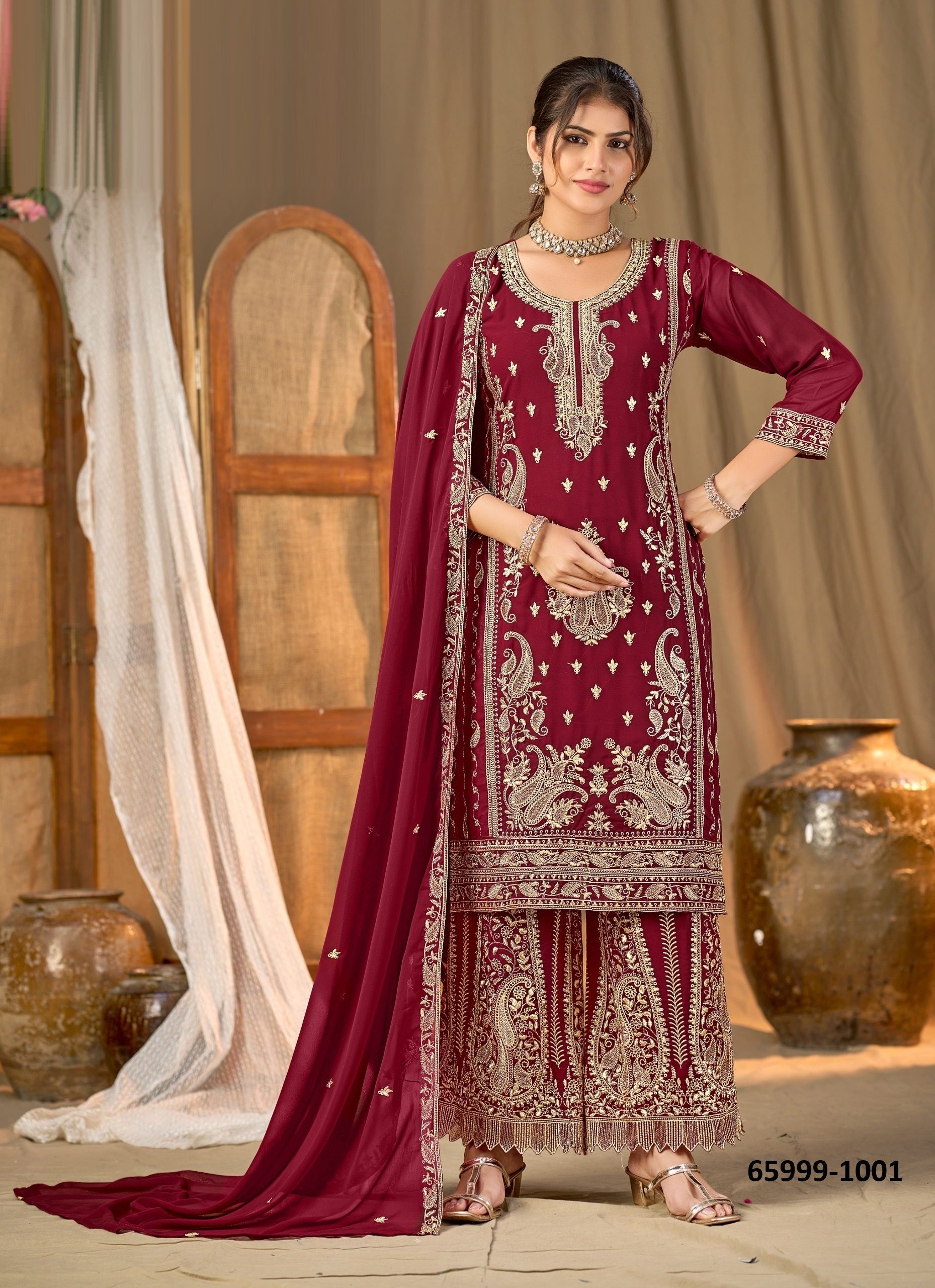 KESAR - Catalog # 65999 (Set of 4 Readymade Salwar Suits) KESAR - Catalog # 65999 (Set of 4 Readymade Salwar Suits)