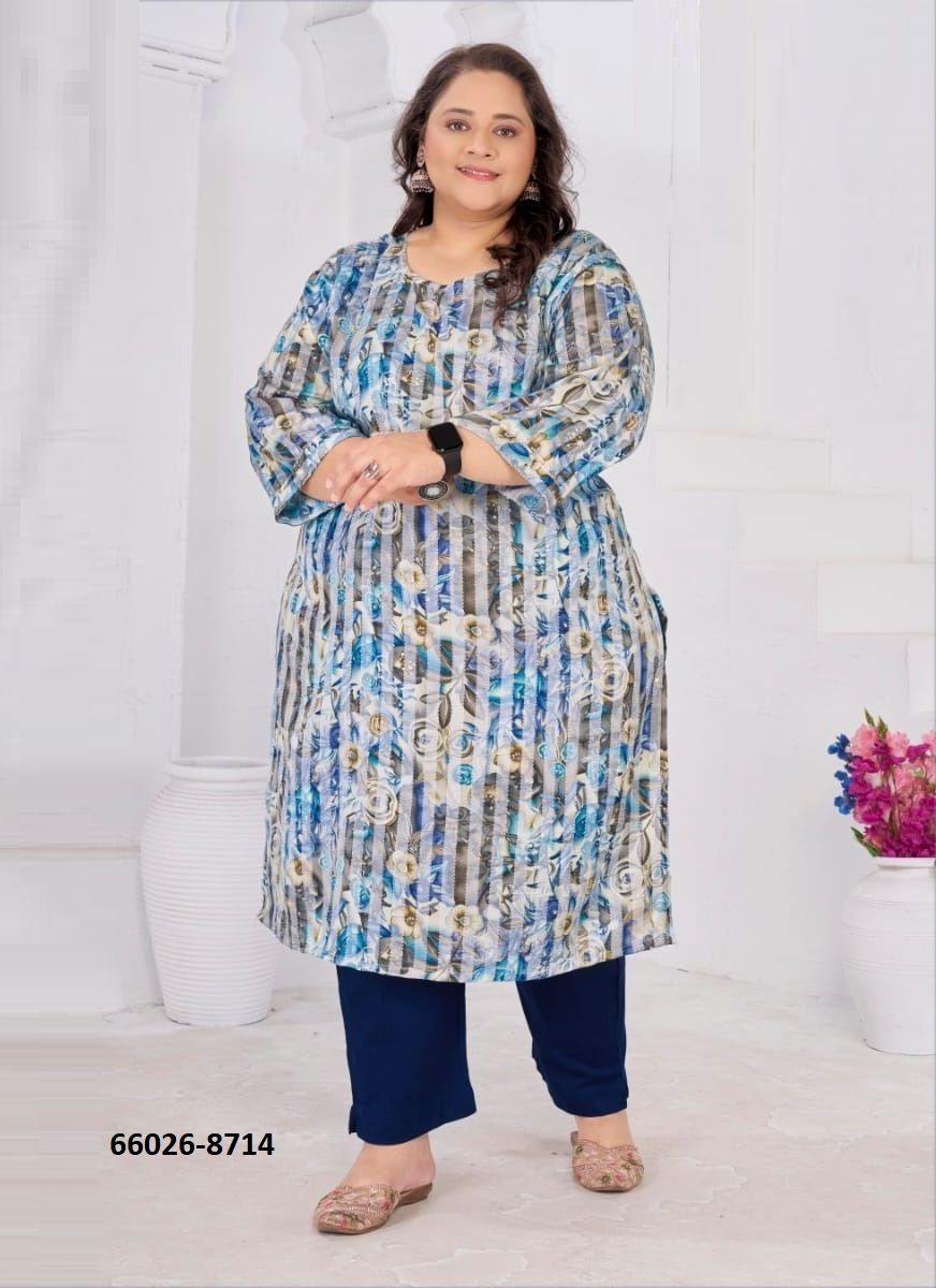 PLUS SIZE NITYA 1 - Catalog # 66026 (Set of 3 Readymade Women's Kurtis / Tops) PLUS SIZE NITYA 1 - Catalog # 66026 (Set of 3 Readymade Women's Kurtis / Tops)