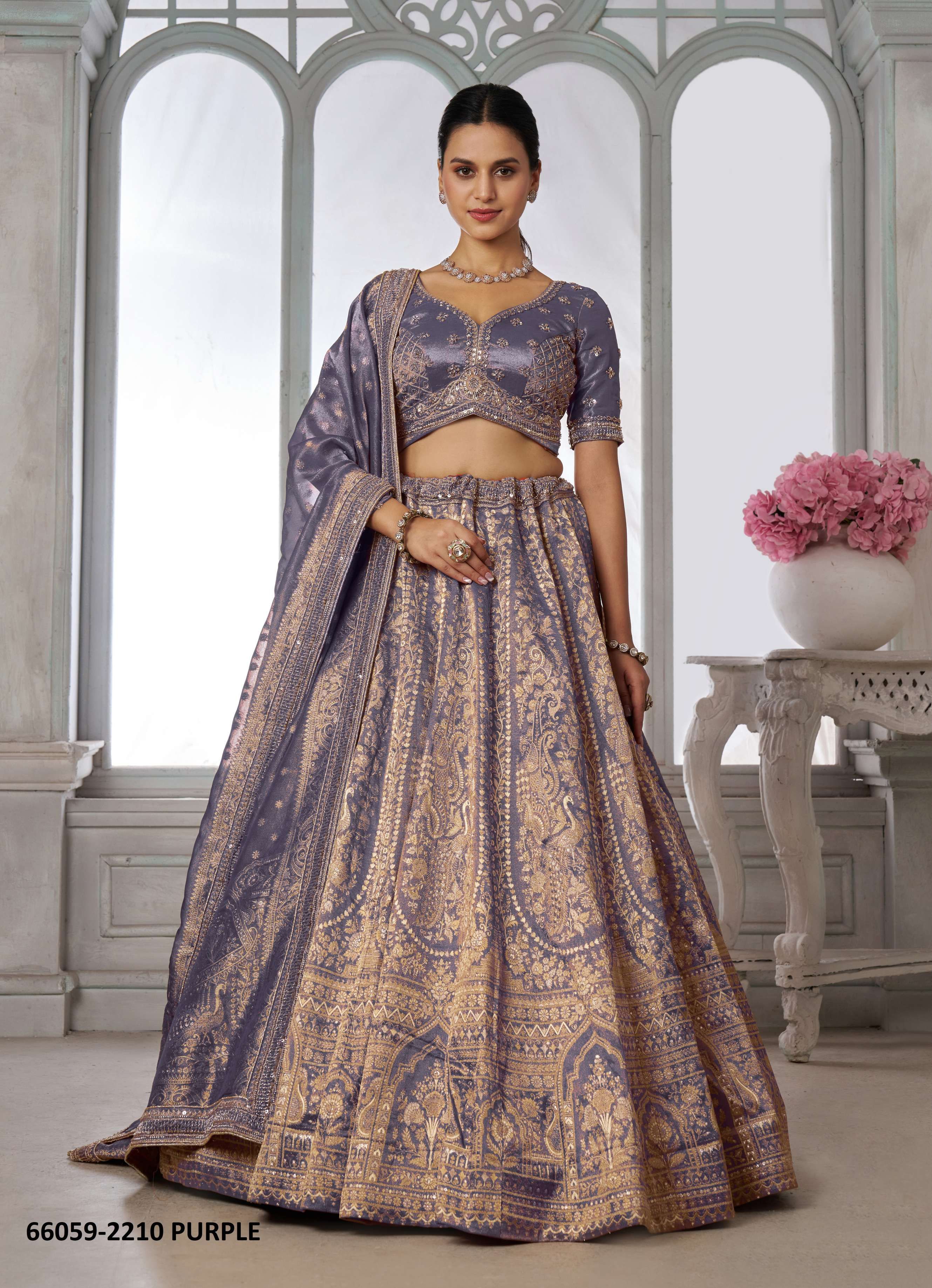 SERIES 2210 - Catalog # 66059 (Set of 2 Semi-Stitched Lehengas) SERIES 2210 - Catalog # 66059 (Set of 2 Semi-Stitched Lehengas)