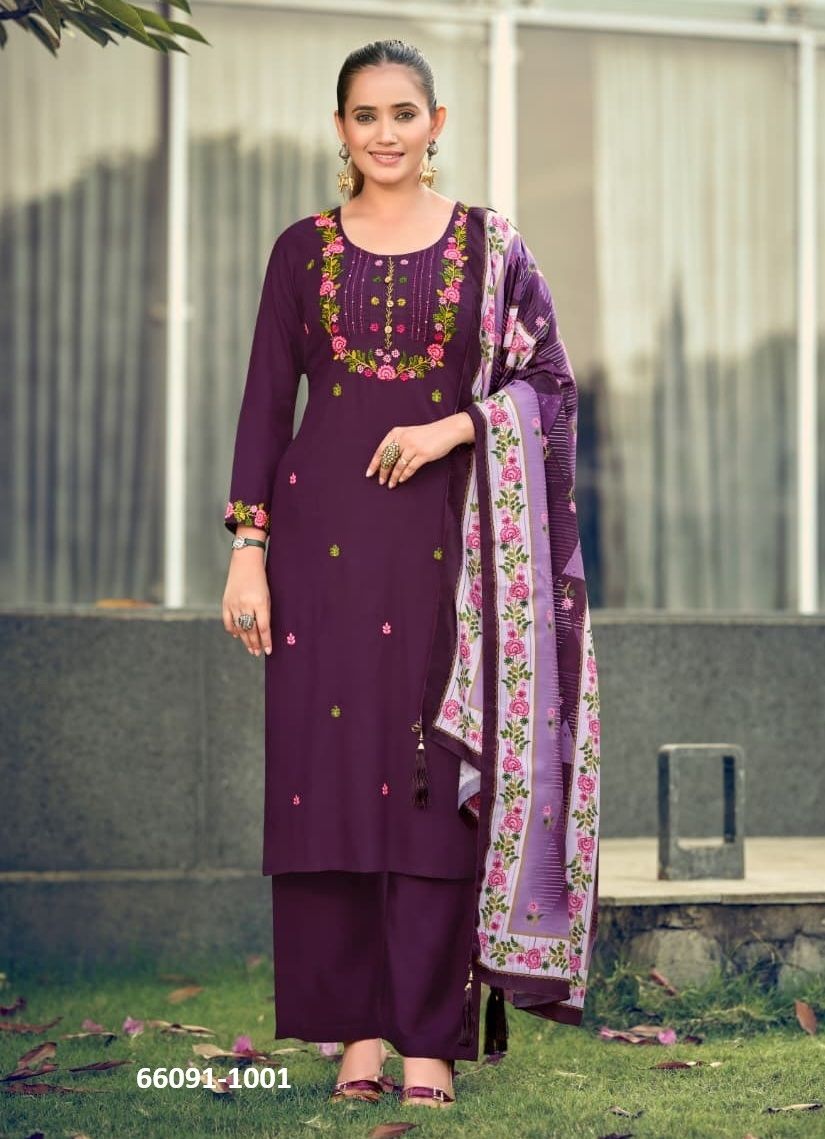 BAWREE - Catalog # 66091 (Set of 6 Readymade Salwar Suits) BAWREE - Catalog # 66091 (Set of 6 Readymade Salwar Suits)
