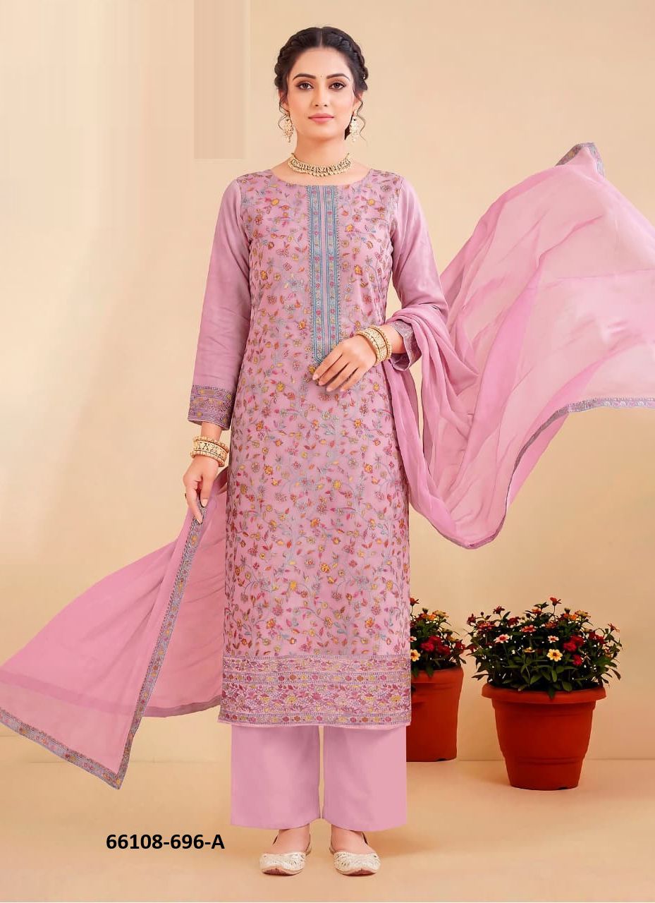 MEENISHA - Catalog # 66108 (Set of 4 Readymade Salwar Suits) MEENISHA - Catalog # 66108 (Set of 4 Readymade Salwar Suits)