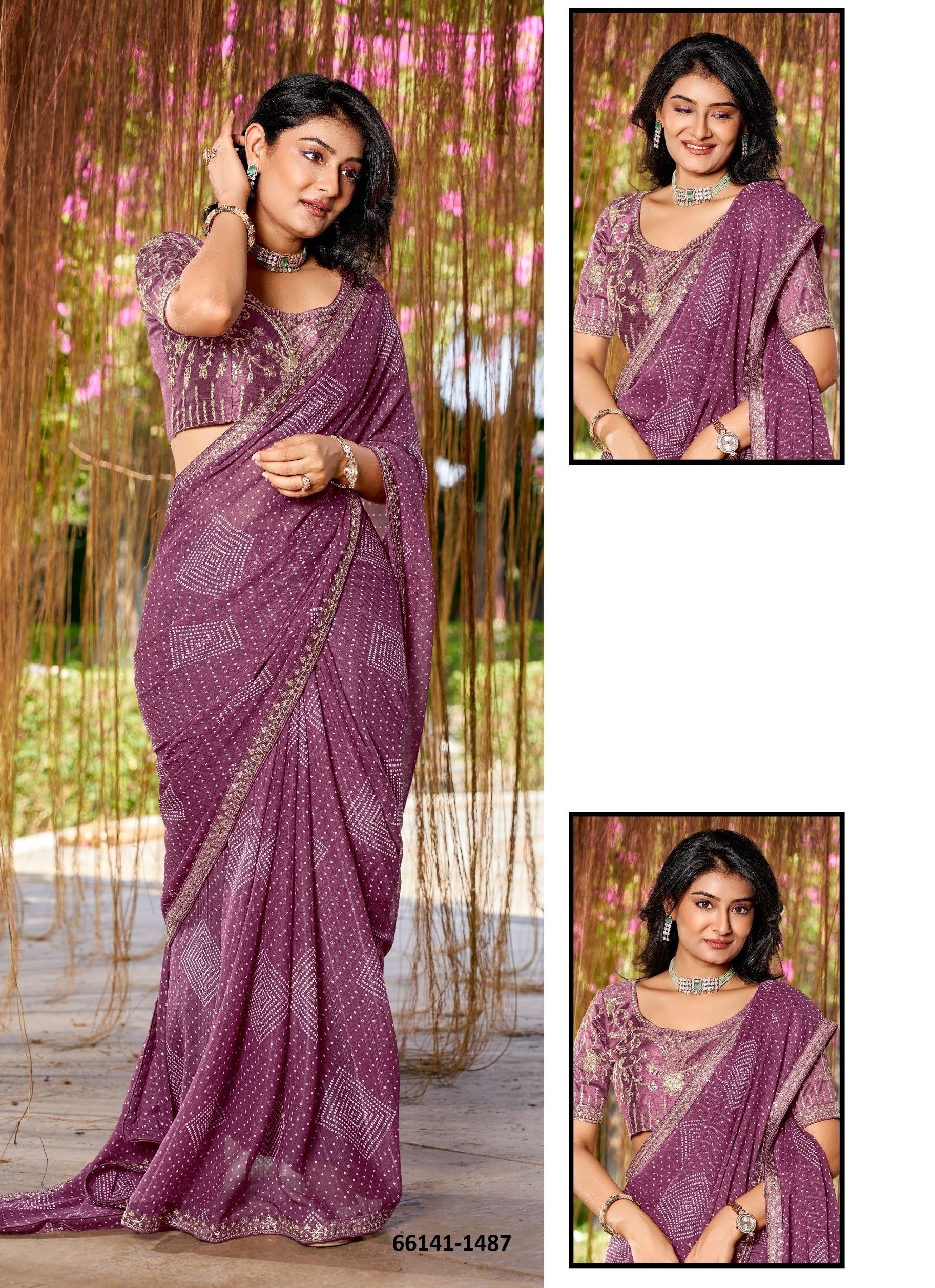 BANDHANI - Catalog # 66141 (Set of 8 Sarees)