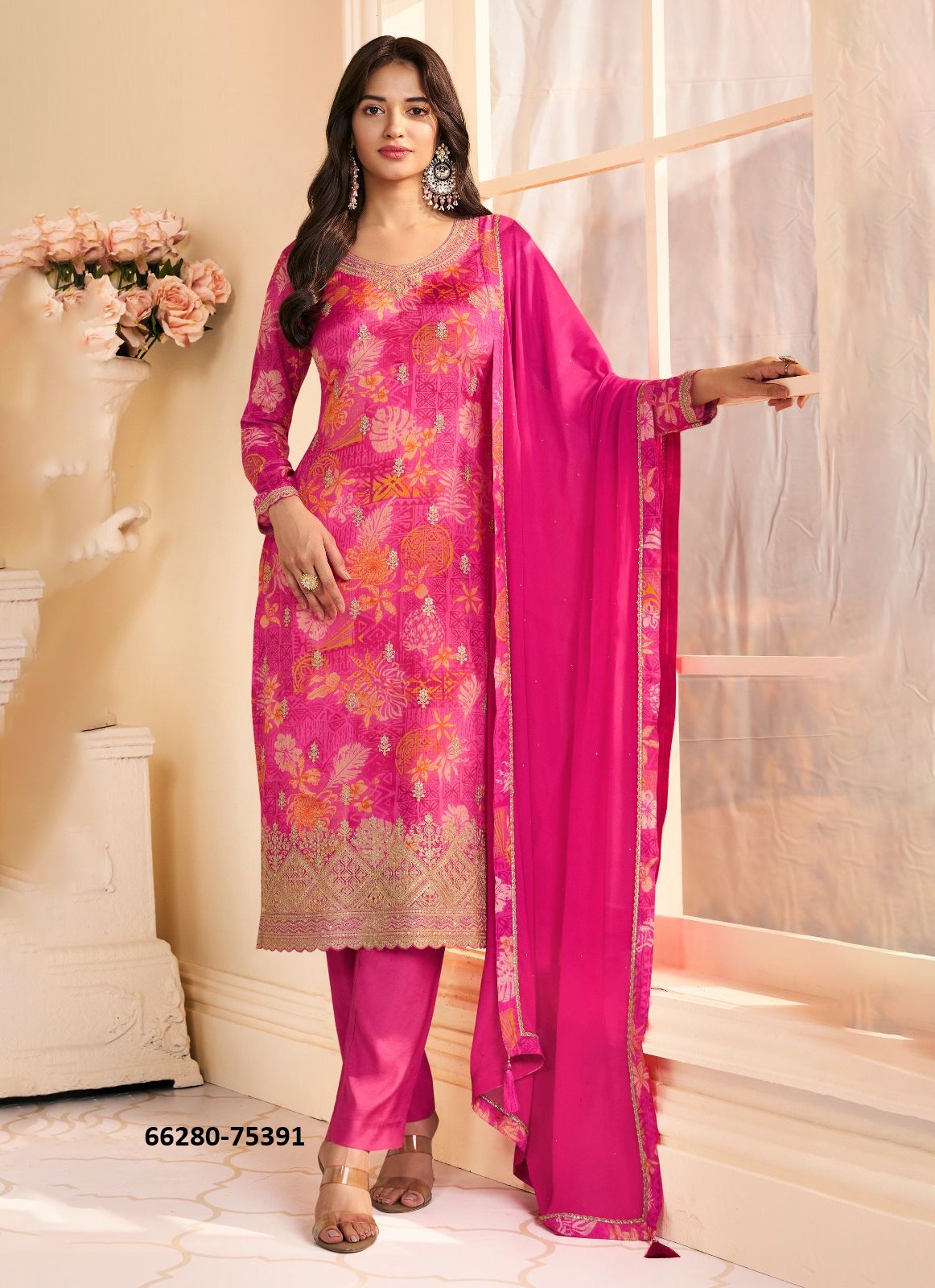 ROOP - Catalog # 66280 (Set of 4 Readymade Salwar Suits) ROOP - Catalog # 66280 (Set of 4 Readymade Salwar Suits)