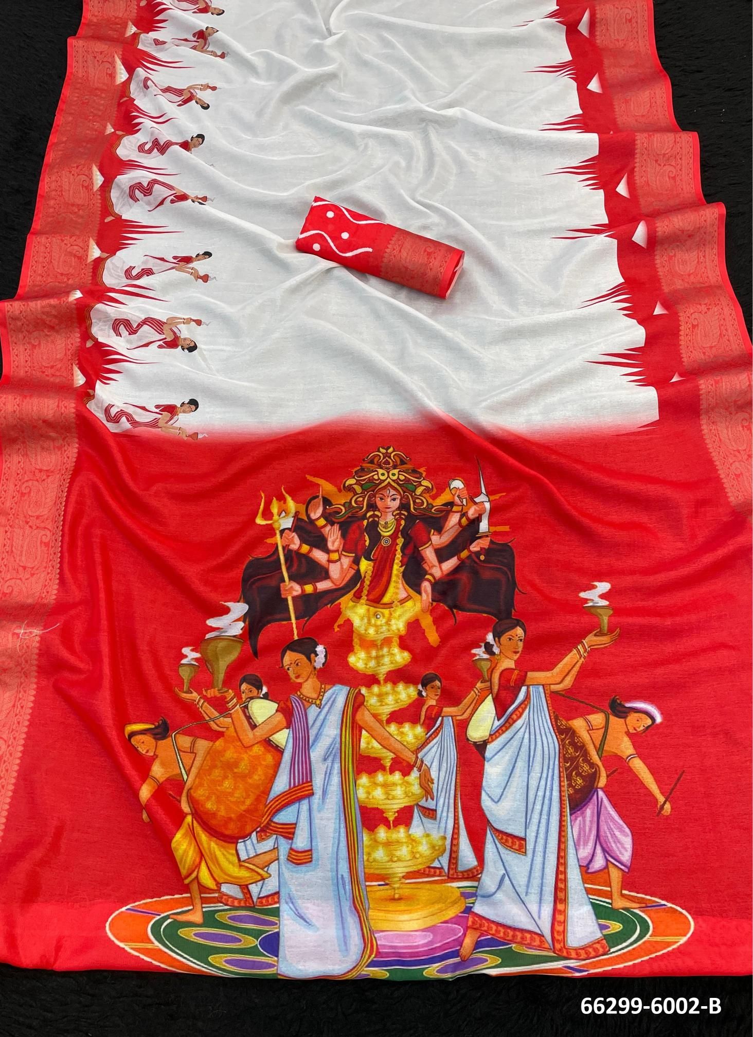 DURGA POOJA SPECIAL 6002 - Catalog # 66299 (Set of 8 Sarees) DURGA POOJA SPECIAL 6002 - Catalog # 66299 (Set of 8 Sarees)