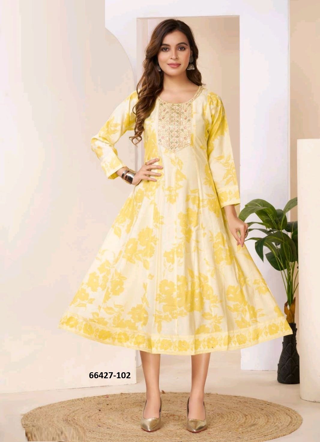 MERAKI - Catalog # 66427 (Set of 6 Readymade Women's Kurtis / Tops)