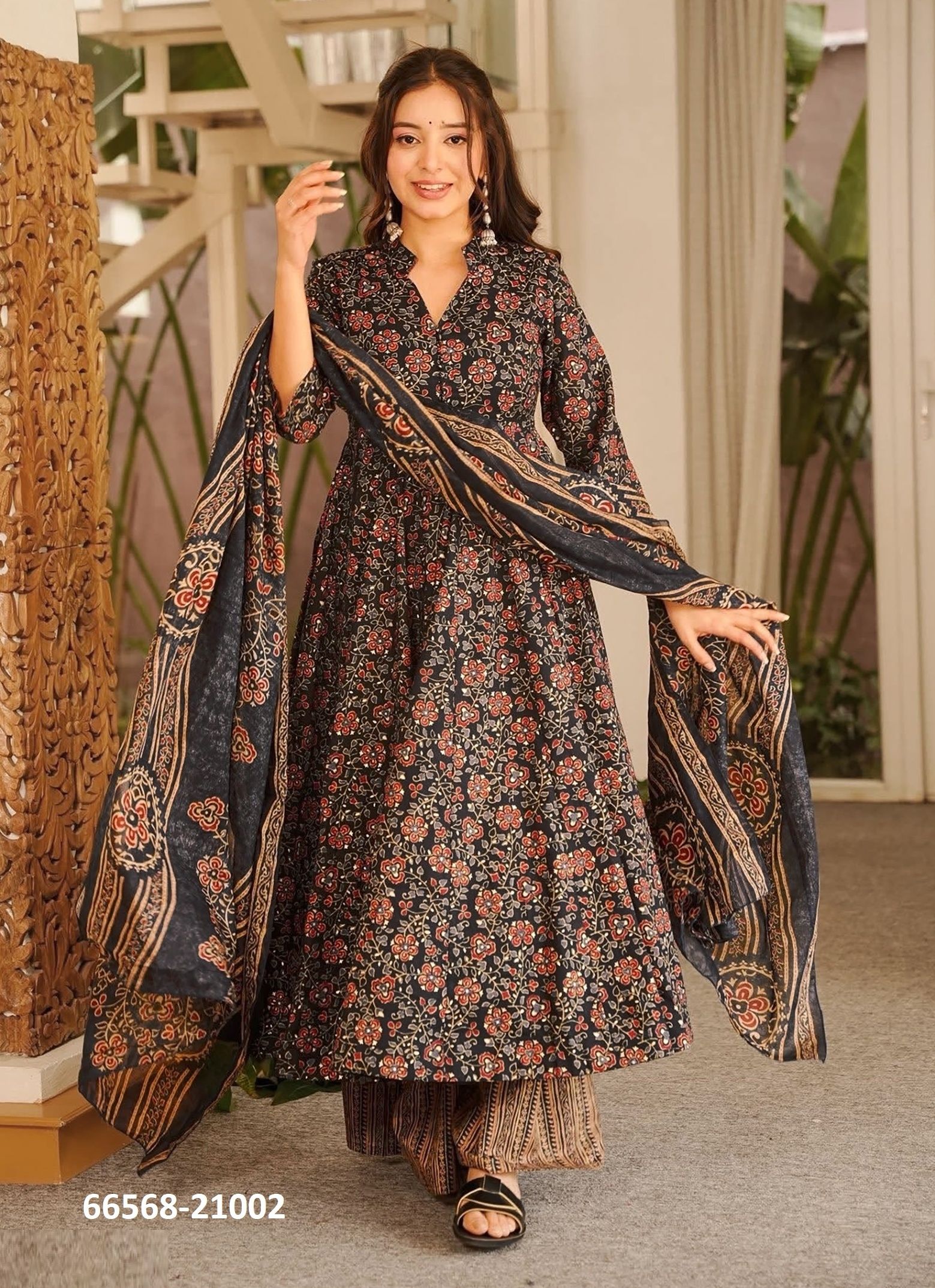 CLORA 21 - Catalog # 66568 (Set of 5 Readymade Salwar Suits)