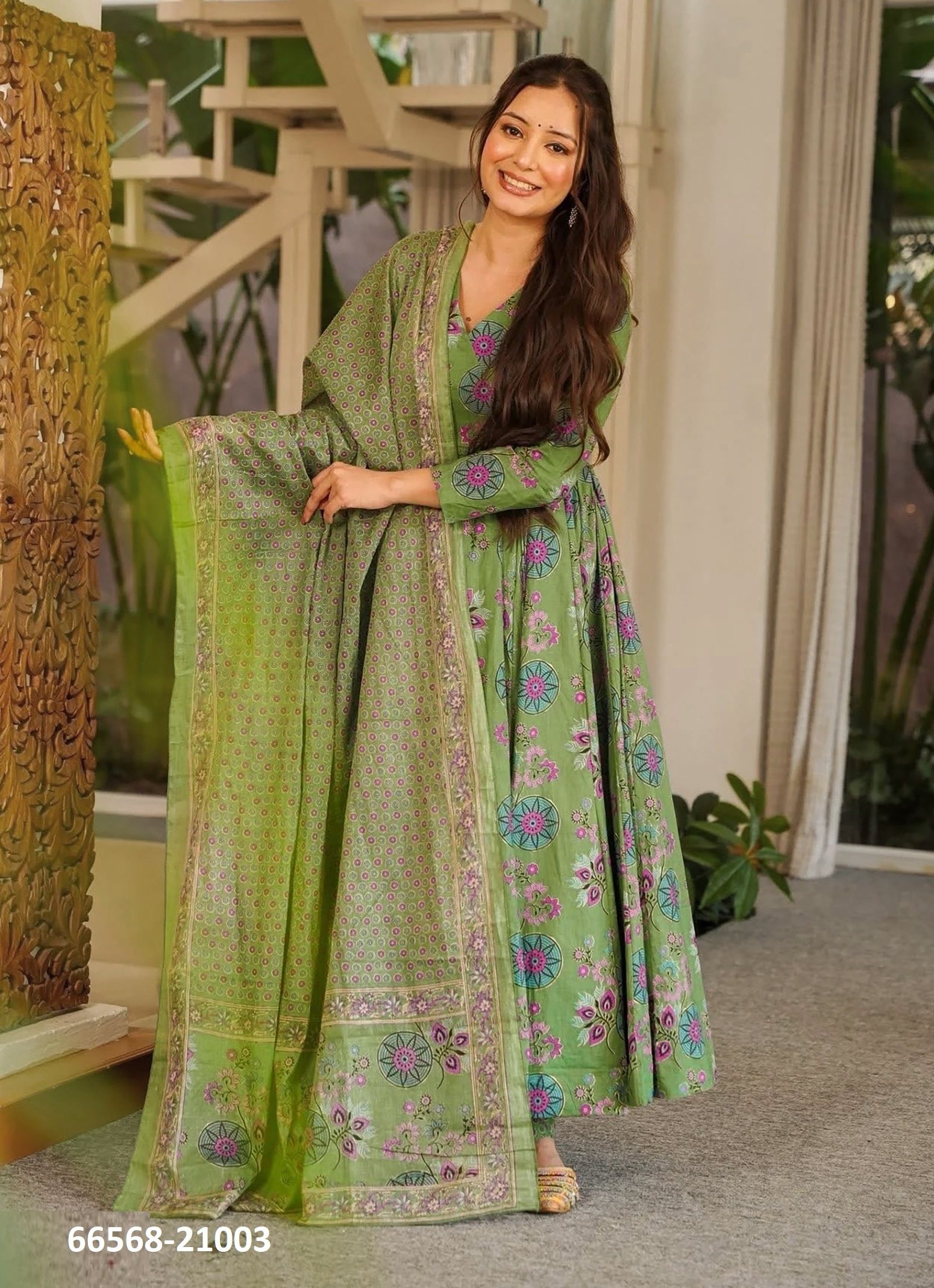 CLORA 21 - Catalog # 66568 (Set of 5 Readymade Salwar Suits)