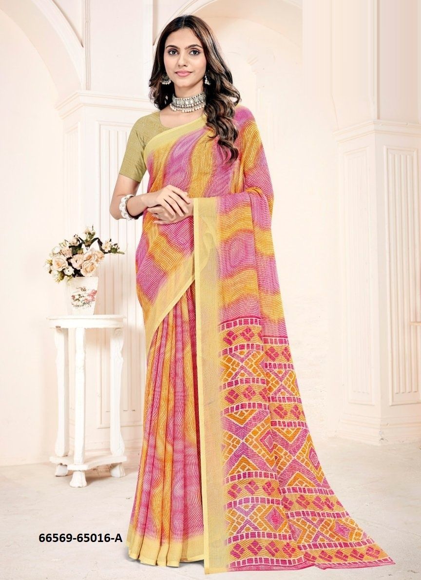 STAR CHIFFON 255 - Catalog # 66569 (Set of 6 Sarees) STAR CHIFFON 255 - Catalog # 66569 (Set of 6 Sarees)
