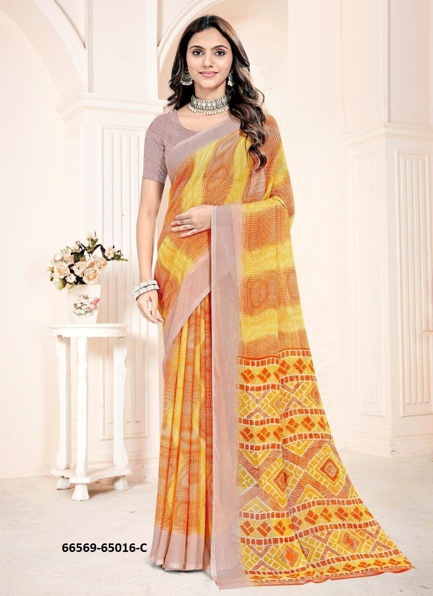 STAR CHIFFON 255 - Catalog # 66569 (Set of 6 Sarees) STAR CHIFFON 255 - Catalog # 66569 (Set of 6 Sarees)