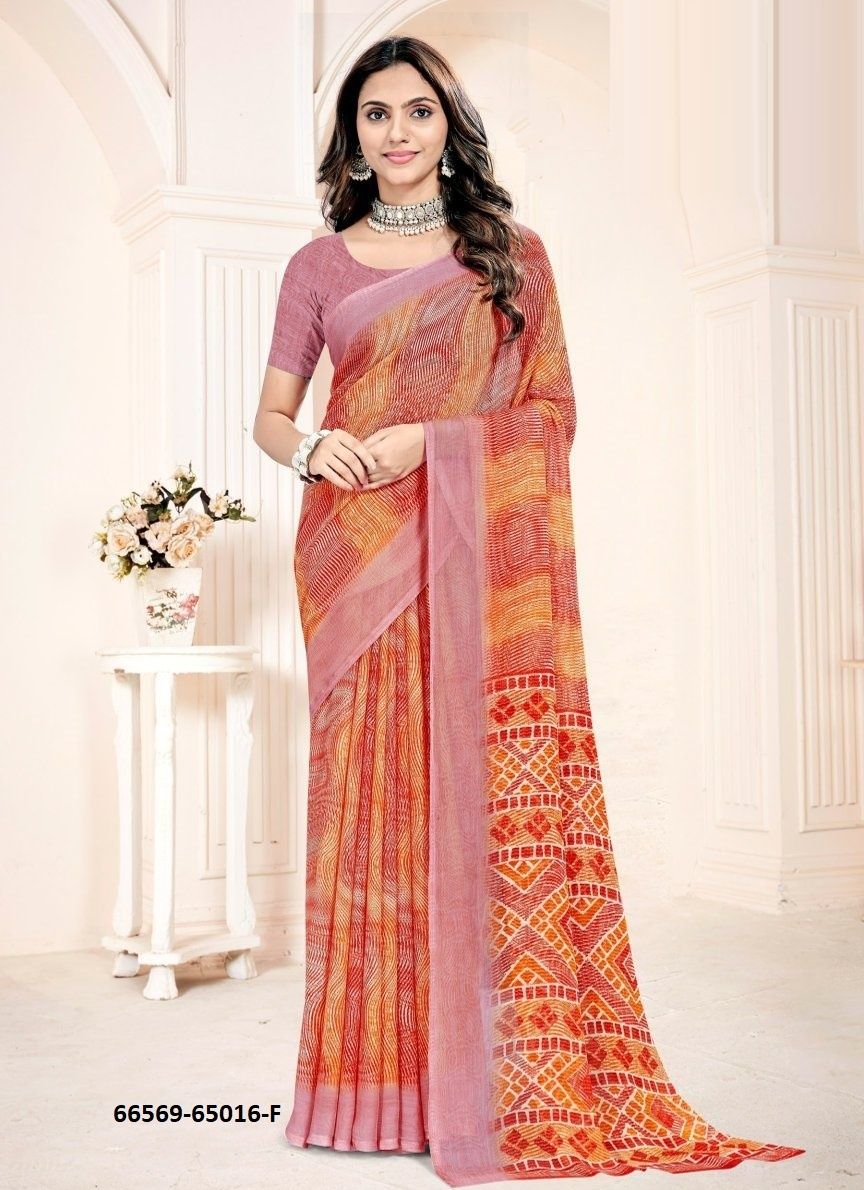 STAR CHIFFON 255 - Catalog # 66569 (Set of 6 Sarees) STAR CHIFFON 255 - Catalog # 66569 (Set of 6 Sarees)