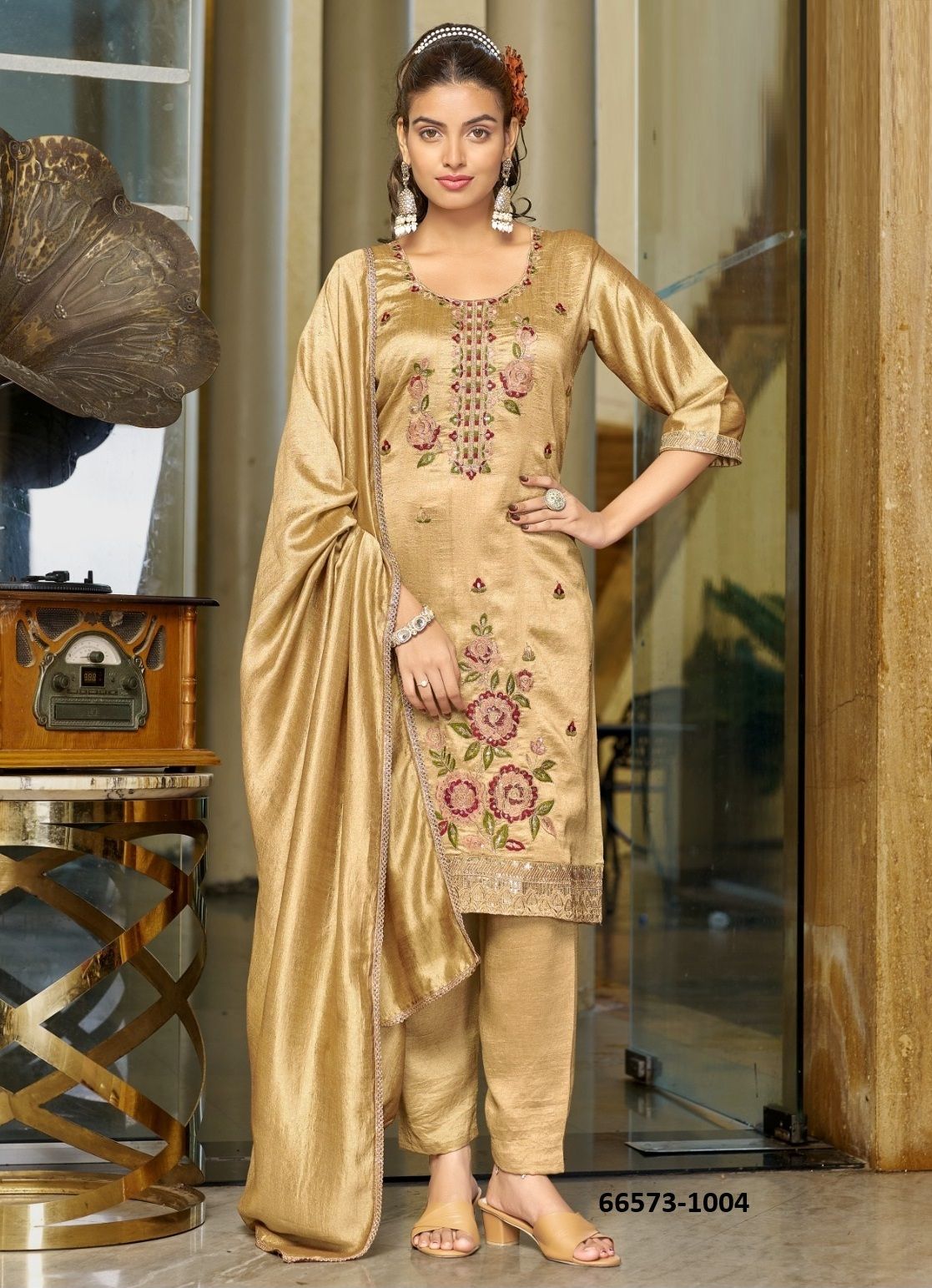 CRYSTAL - Catalog # 66573 (Set of 8 Readymade Salwar Suits)