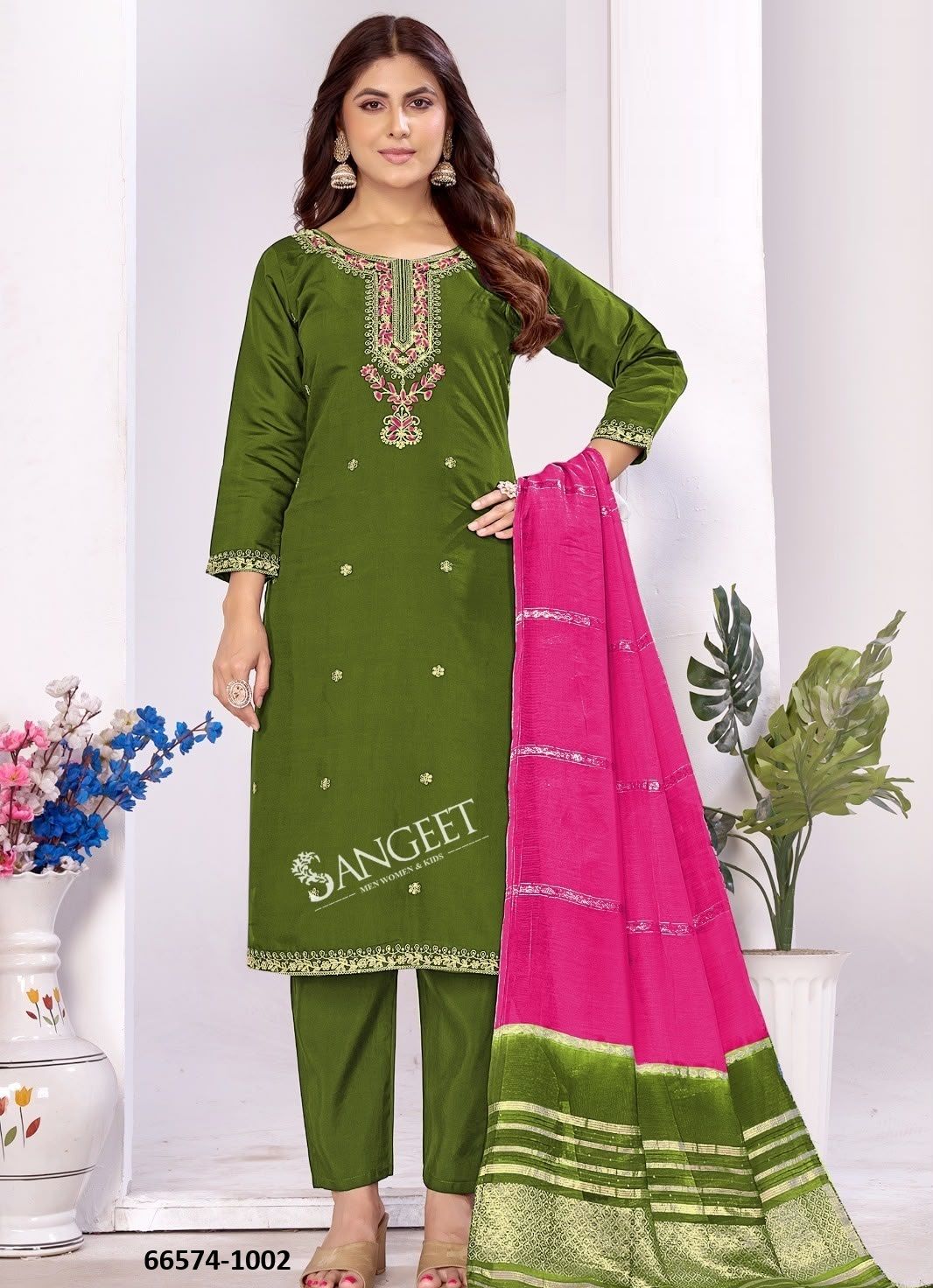 VEDIKA 1 - Catalog # 66574 (Set of 6 Readymade Salwar Suits)