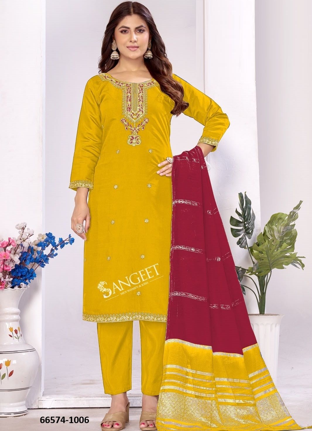 VEDIKA 1 - Catalog # 66574 (Set of 6 Readymade Salwar Suits)