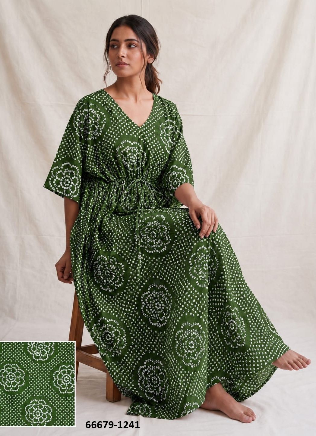 PLUS-SIZE HAND PRINTED COTTONS 1 - Catalog # 66679 (Set of 10 Kaftans / Ponchos) PLUS-SIZE HAND PRINTED COTTONS 1 - Catalog # 66679 (Set of 10 Kaftans / Ponchos)
