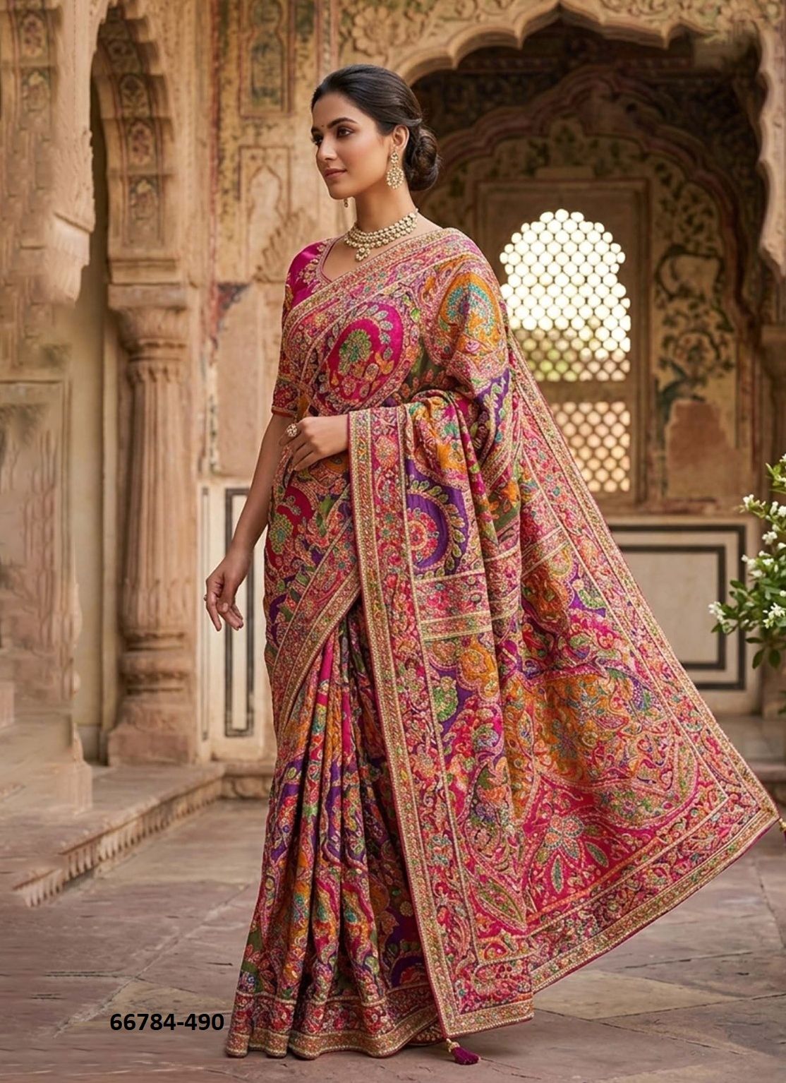 RAJWADI - Catalog # 66784 (Set of 5 Sarees) RAJWADI - Catalog # 66784 (Set of 5 Sarees)