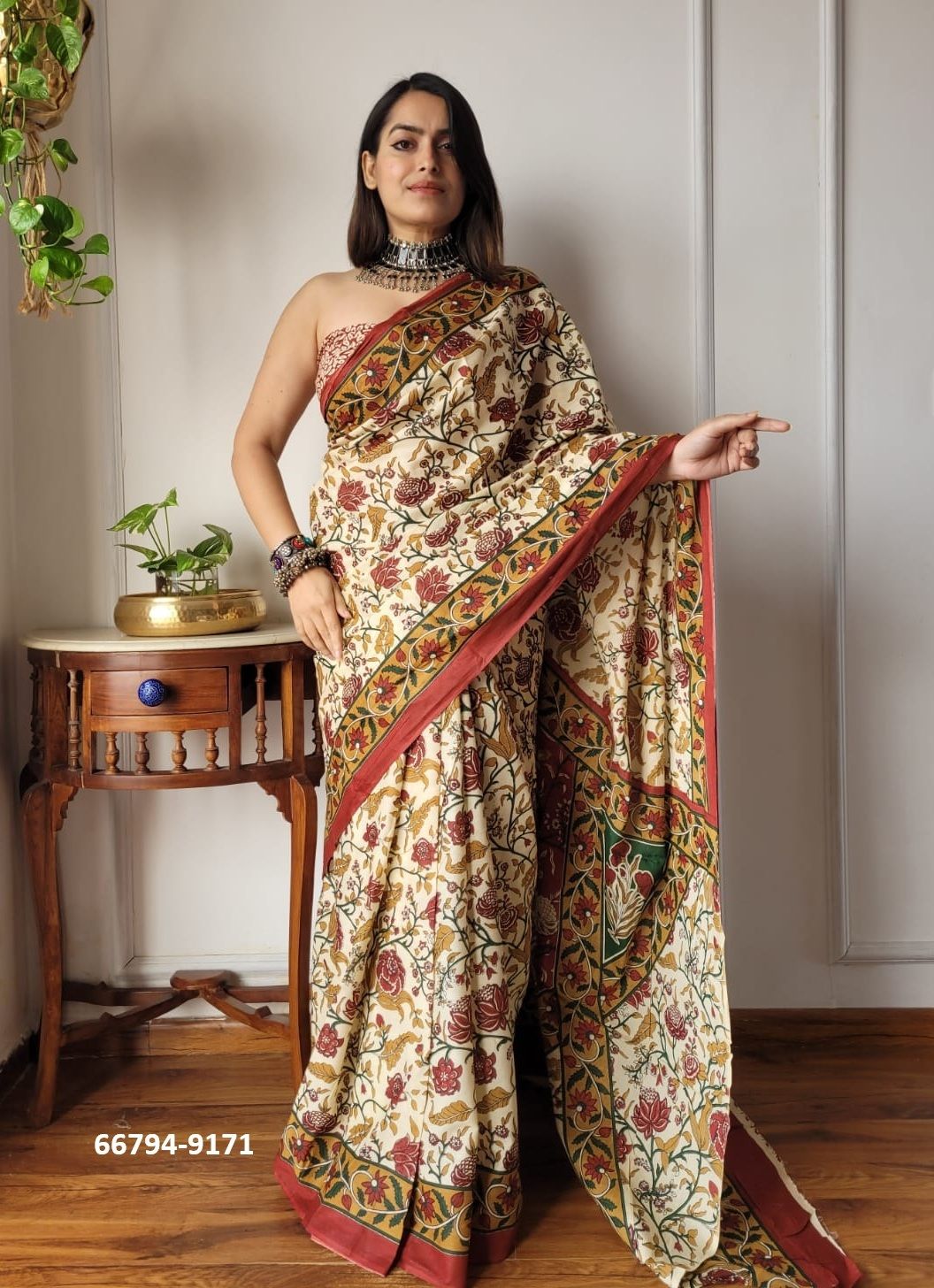 PURE MULMUL COTTON BAGRU PRINTS 8 - Catalog # 66794 (Set of 10 Sarees) PURE MULMUL COTTON BAGRU PRINTS 8 - Catalog # 66794 (Set of 10 Sarees)