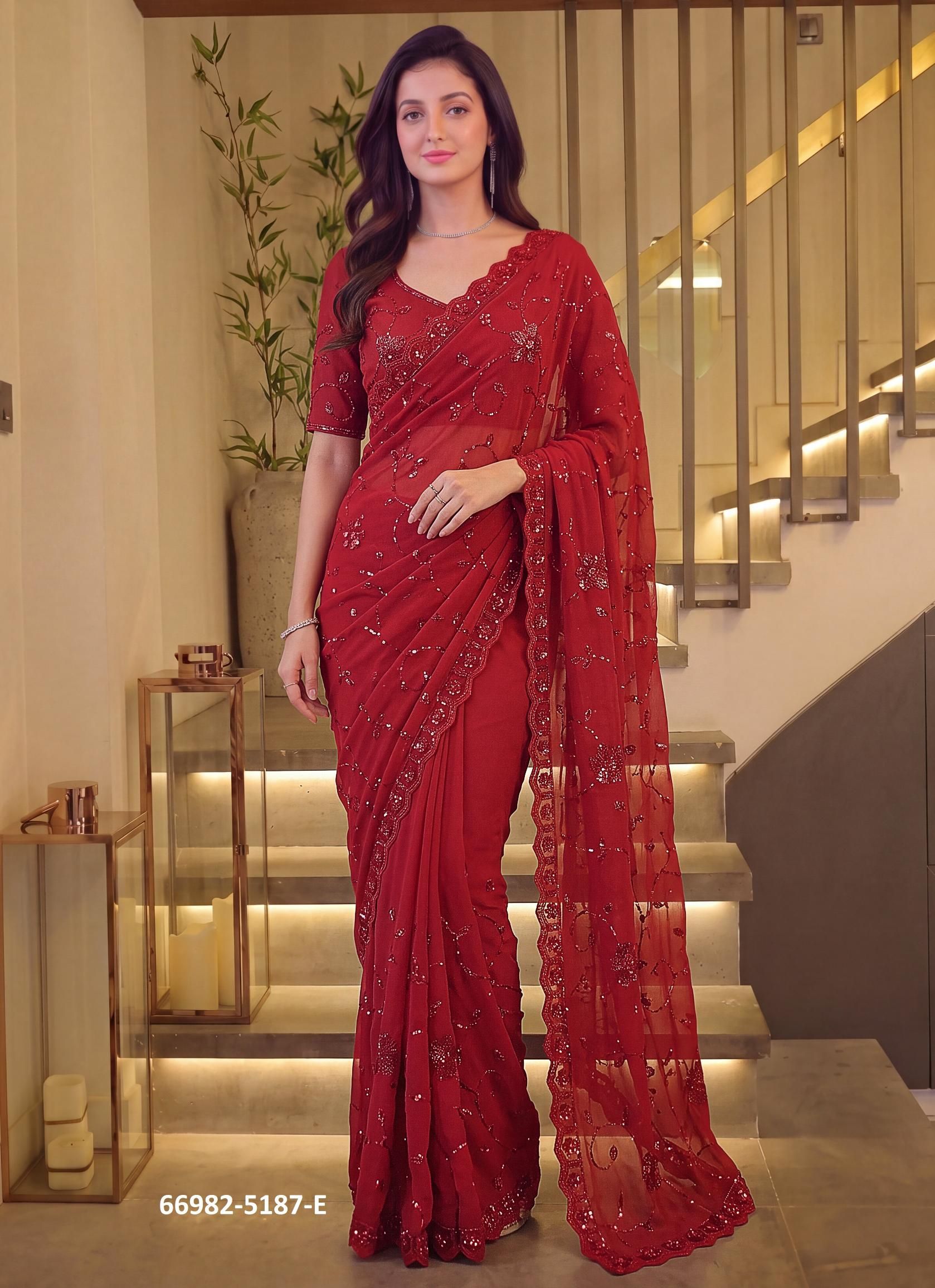 NOOR - Catalog # 66982 (Set of 2 Sarees) NOOR - Catalog # 66982 (Set of 2 Sarees)