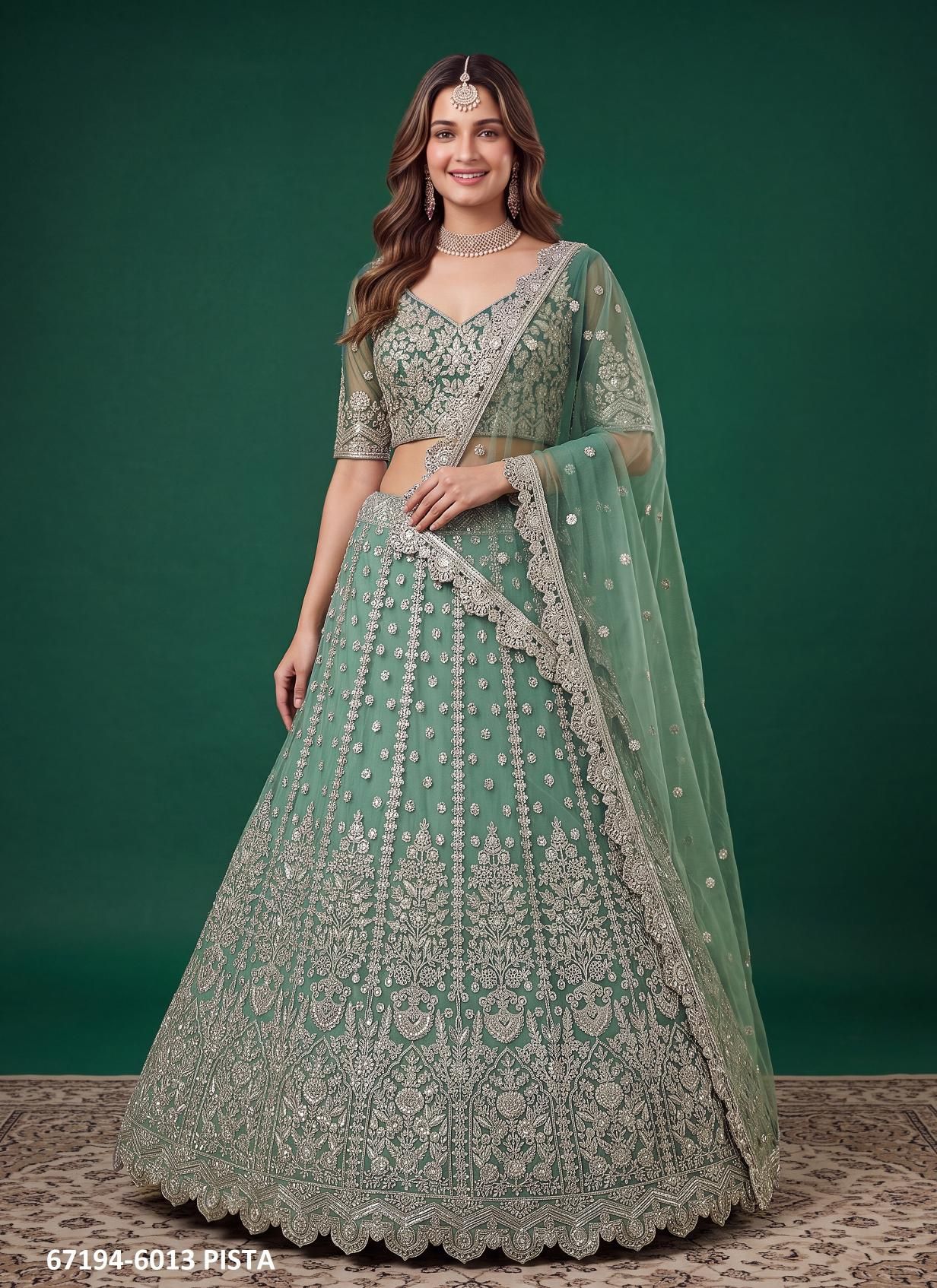 VOLUME 37 - Catalog # 67194 (Set of 6 Semi-Stitched Lehengas)