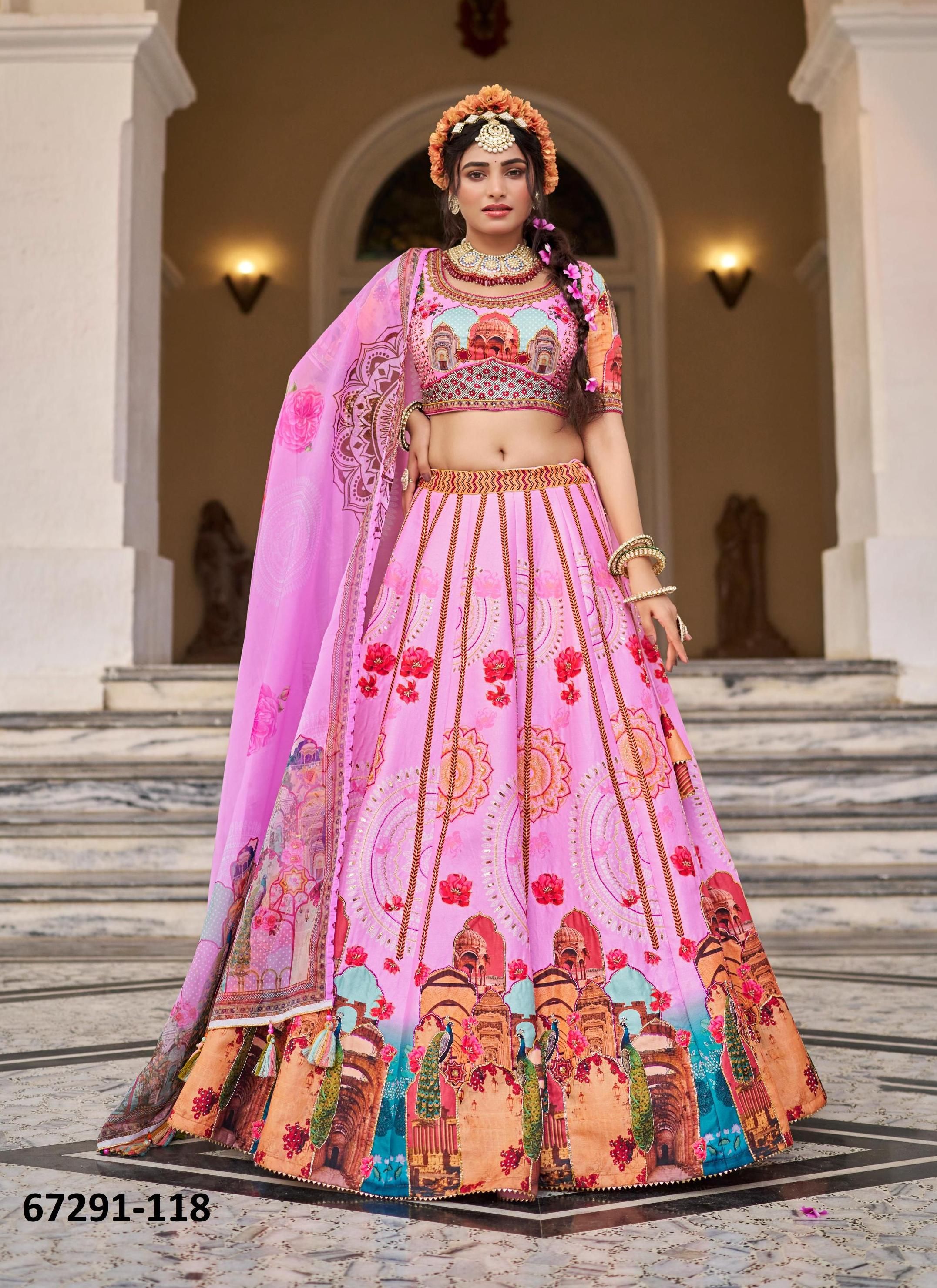 SANSKRITI - Catalog # 67291 (Set of 5 Semi-Stitched Lehengas) SANSKRITI - Catalog # 67291 (Set of 5 Semi-Stitched Lehengas)