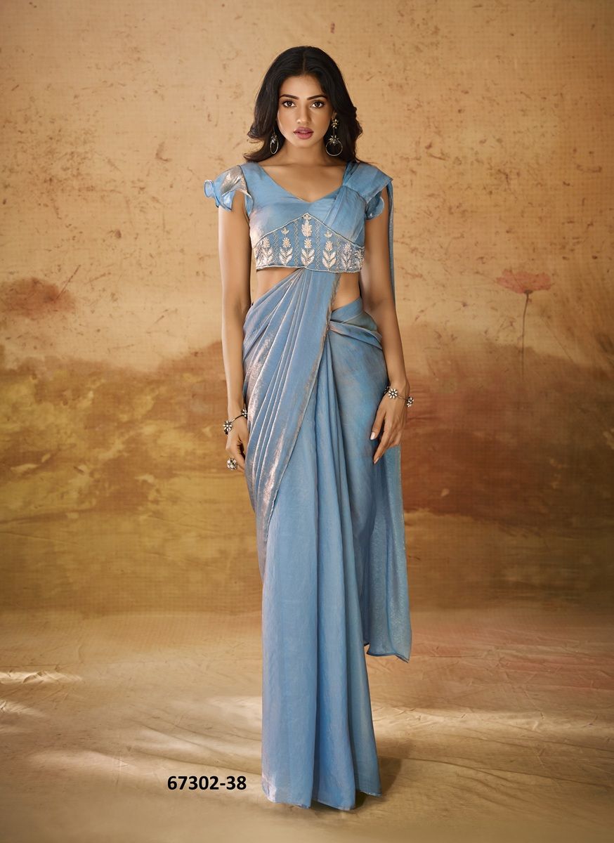 TRADITIONS IN ORGANZA - Catalog # 67302 (Set of 3 Sarees) TRADITIONS IN ORGANZA - Catalog # 67302 (Set of 3 Sarees)