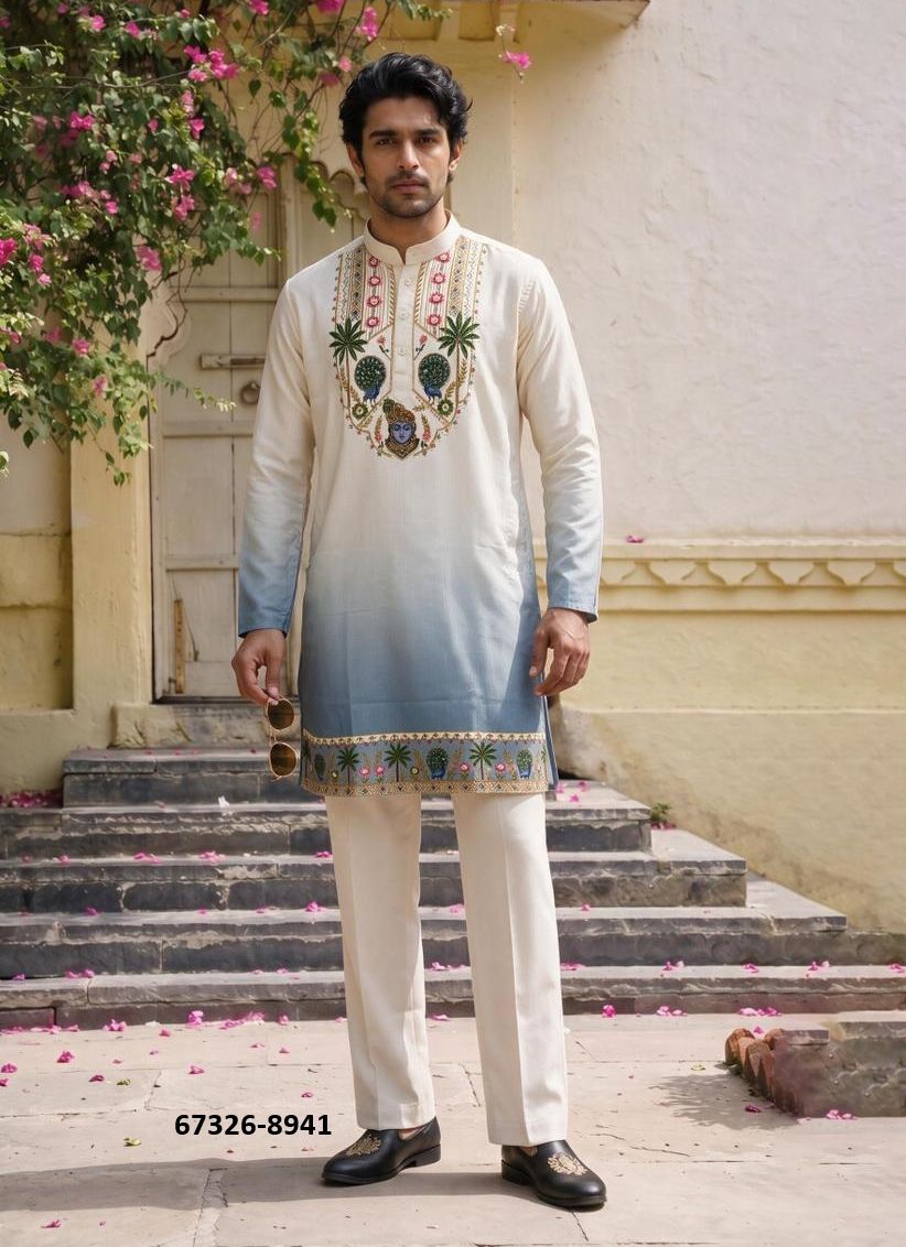 JAY SHREENATH - Catalog # 67326 (Set of 6 Men's Ethnic Wear) JAY SHREENATH - Catalog # 67326 (Set of 6 Men's Ethnic Wear)
