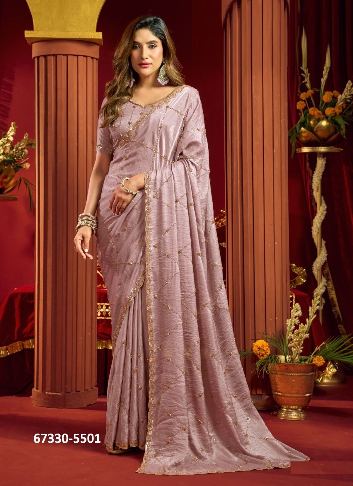 SONICA - Catalog # 67330 (Set of 6 Sarees) SONICA - Catalog # 67330 (Set of 6 Sarees)