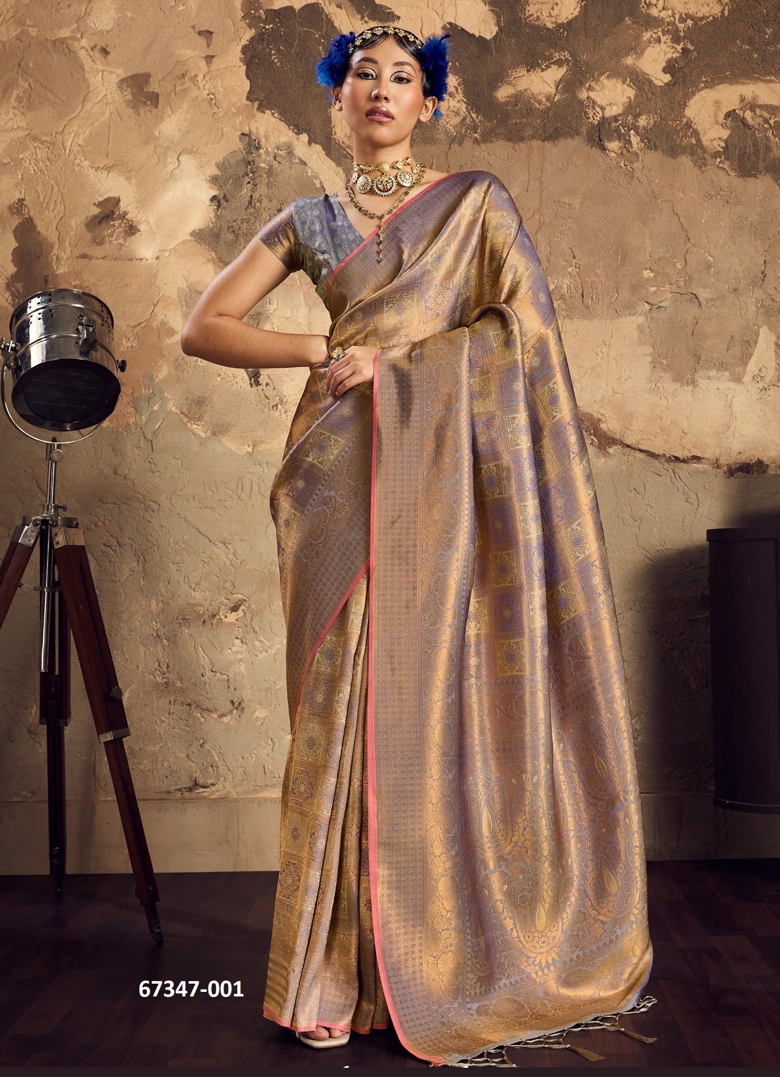 BLACK FLOWER - Catalog # 67347 (Set of 6 Sarees) BLACK FLOWER - Catalog # 67347 (Set of 6 Sarees)