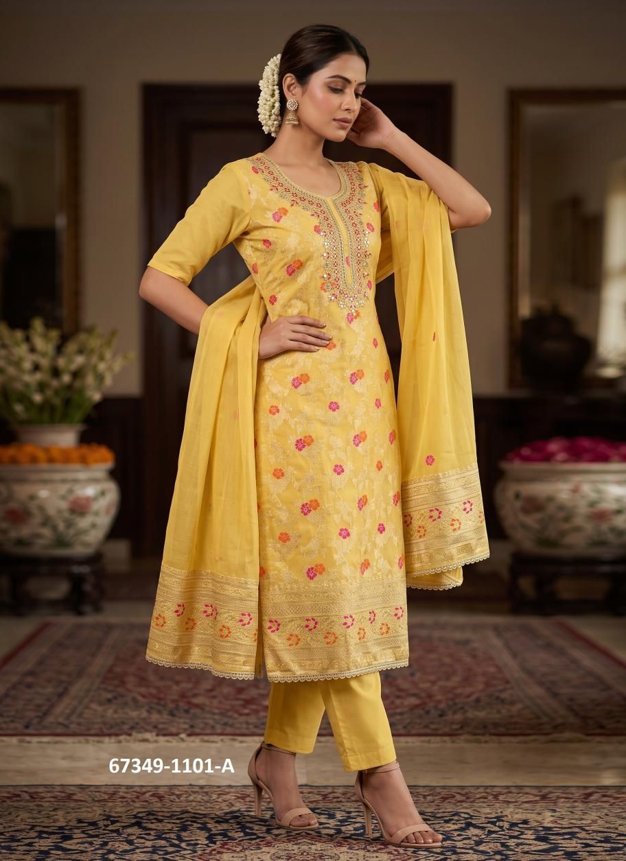 JORDAN - Catalog # 67349 (Set of 4 Readymade Salwar Suits) JORDAN - Catalog # 67349 (Set of 4 Readymade Salwar Suits)