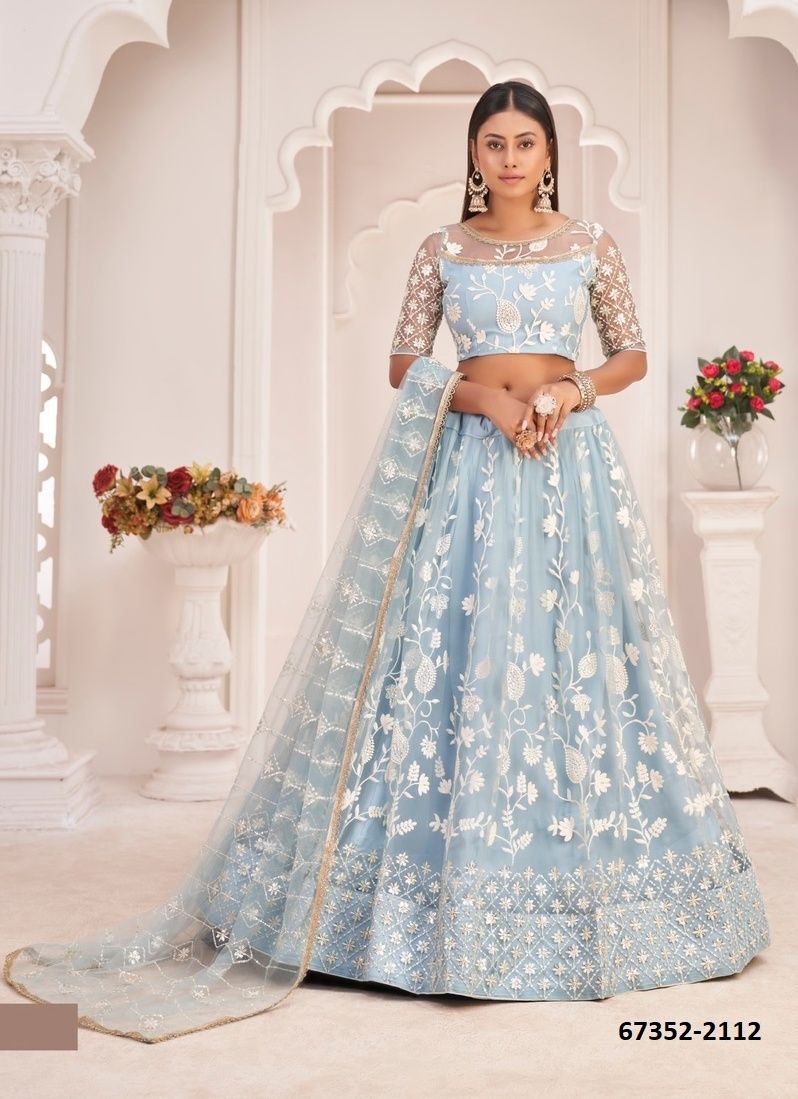 NAYANTARA - Catalog # 67352 (Set of 4 Semi-Stitched Lehengas) NAYANTARA - Catalog # 67352 (Set of 4 Semi-Stitched Lehengas)