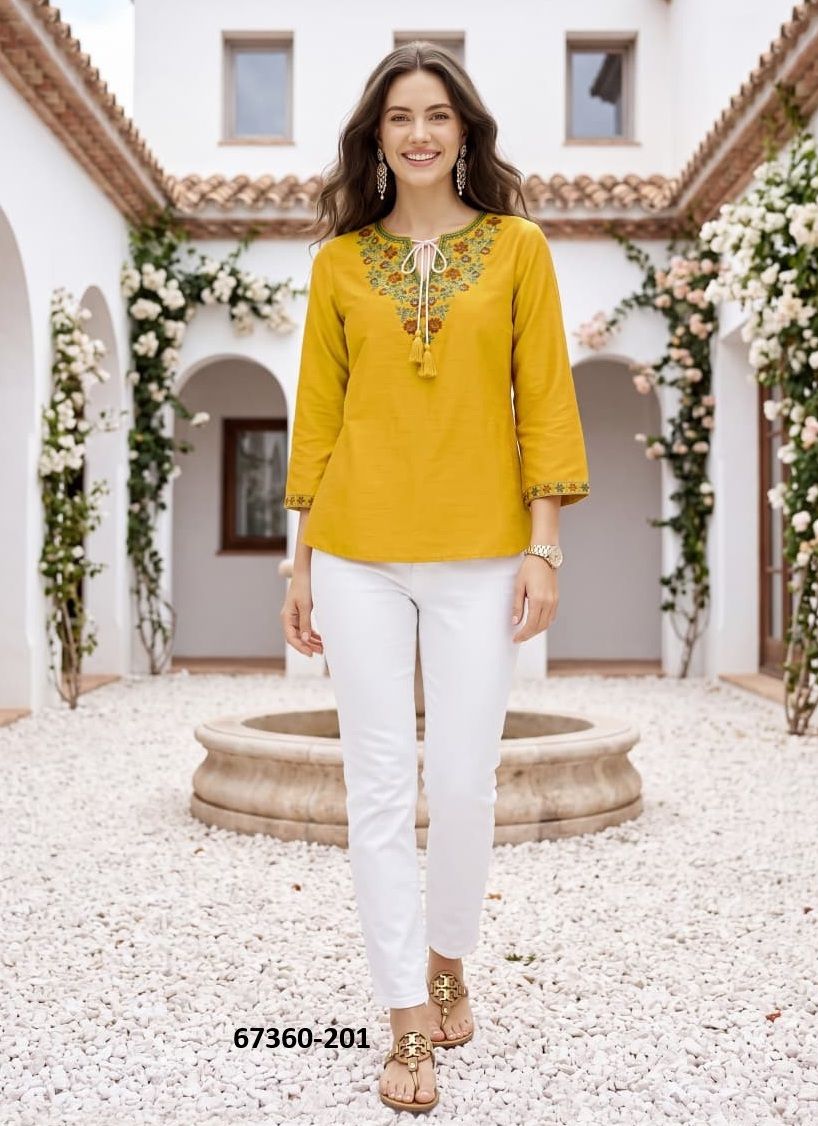 TINY - Catalog # 67360 (Set of 6 Readymade Women's Kurtis / Tops) TINY - Catalog # 67360 (Set of 6 Readymade Women's Kurtis / Tops)