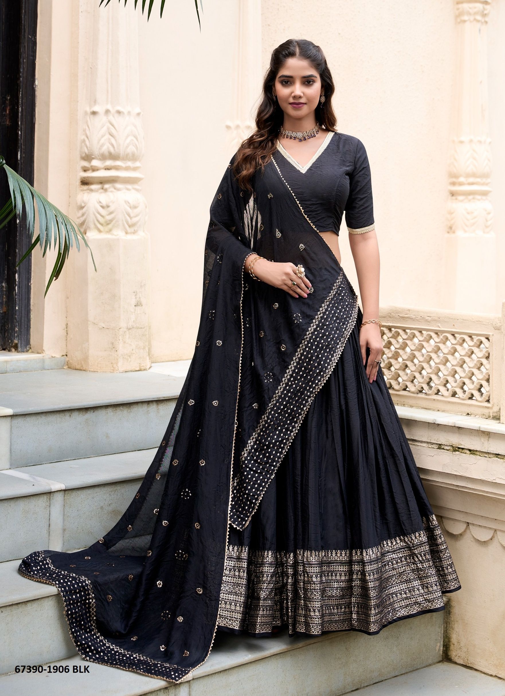 CHAND RATAN - Catalog # 67390 (Set of 12 Semi-Stitched Lehengas) CHAND RATAN - Catalog # 67390 (Set of 12 Semi-Stitched Lehengas)