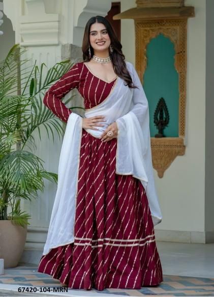 PINNACLE - Catalog # 67420 (Set of 4 Semi-Stitched Lehengas) PINNACLE - Catalog # 67420 (Set of 4 Semi-Stitched Lehengas)
