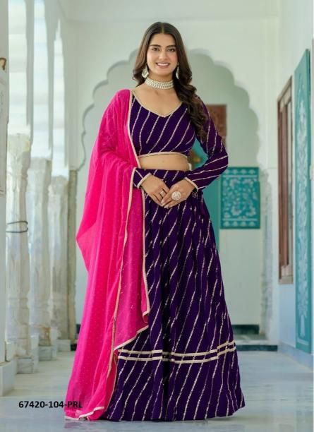 PINNACLE - Catalog # 67420 (Set of 4 Semi-Stitched Lehengas) PINNACLE - Catalog # 67420 (Set of 4 Semi-Stitched Lehengas)