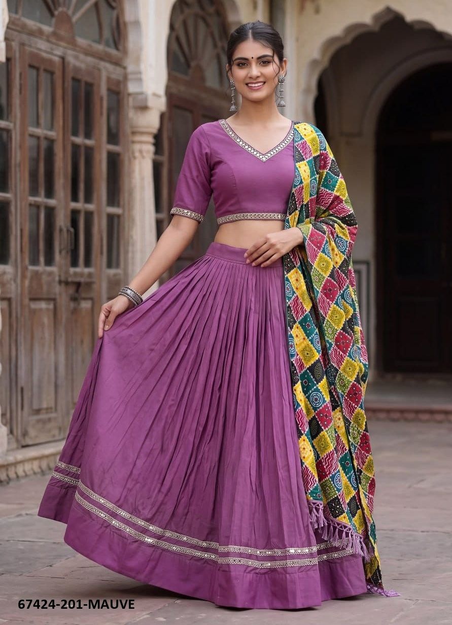 TABASSUM   - Catalog # 67424 (Set of 4 Readymade Lehengas)