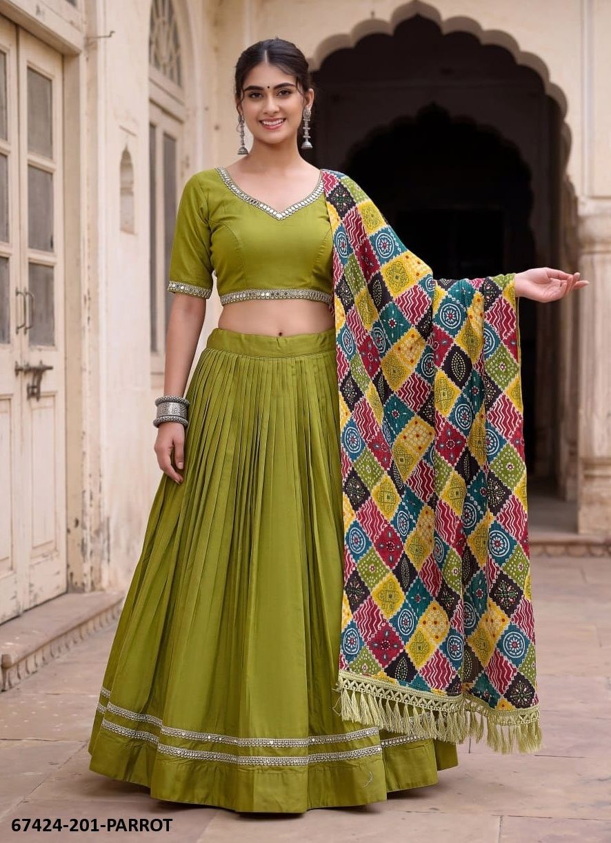TABASSUM   - Catalog # 67424 (Set of 4 Readymade Lehengas)