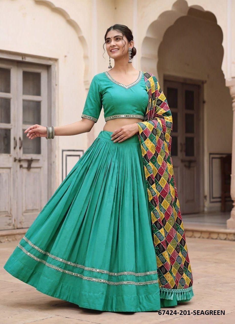 TABASSUM   - Catalog # 67424 (Set of 4 Readymade Lehengas)