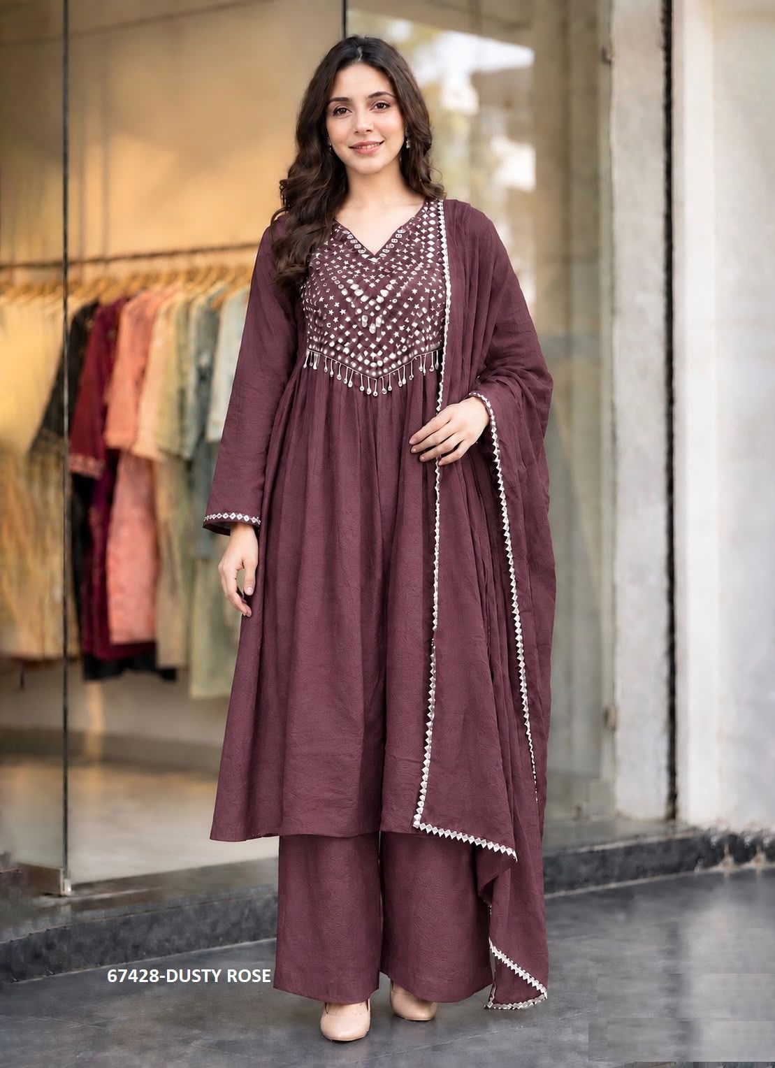 PINNACLE PREMIUM - Catalog # 67428 (Set of 6 Readymade Salwar Suits)