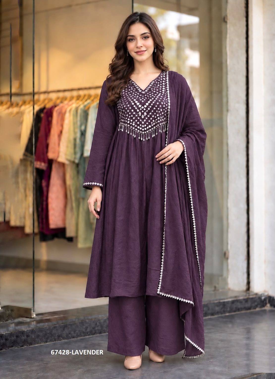 PINNACLE PREMIUM - Catalog # 67428 (Set of 6 Readymade Salwar Suits)
