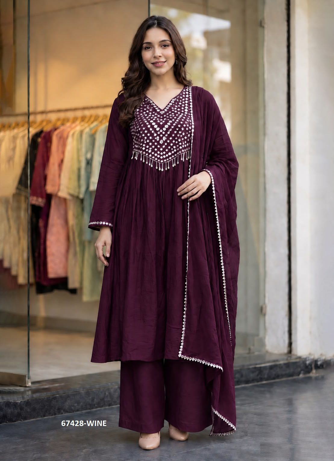 PINNACLE PREMIUM - Catalog # 67428 (Set of 6 Readymade Salwar Suits)