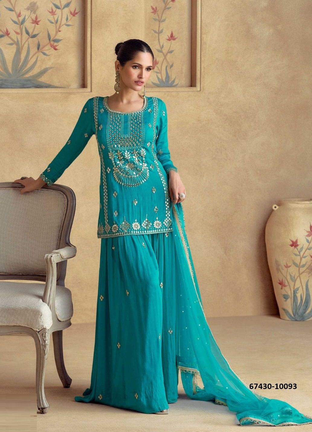 CHALTE CHALTE - Catalog # 67430 (Set of 4 Readymade Salwar Suits)