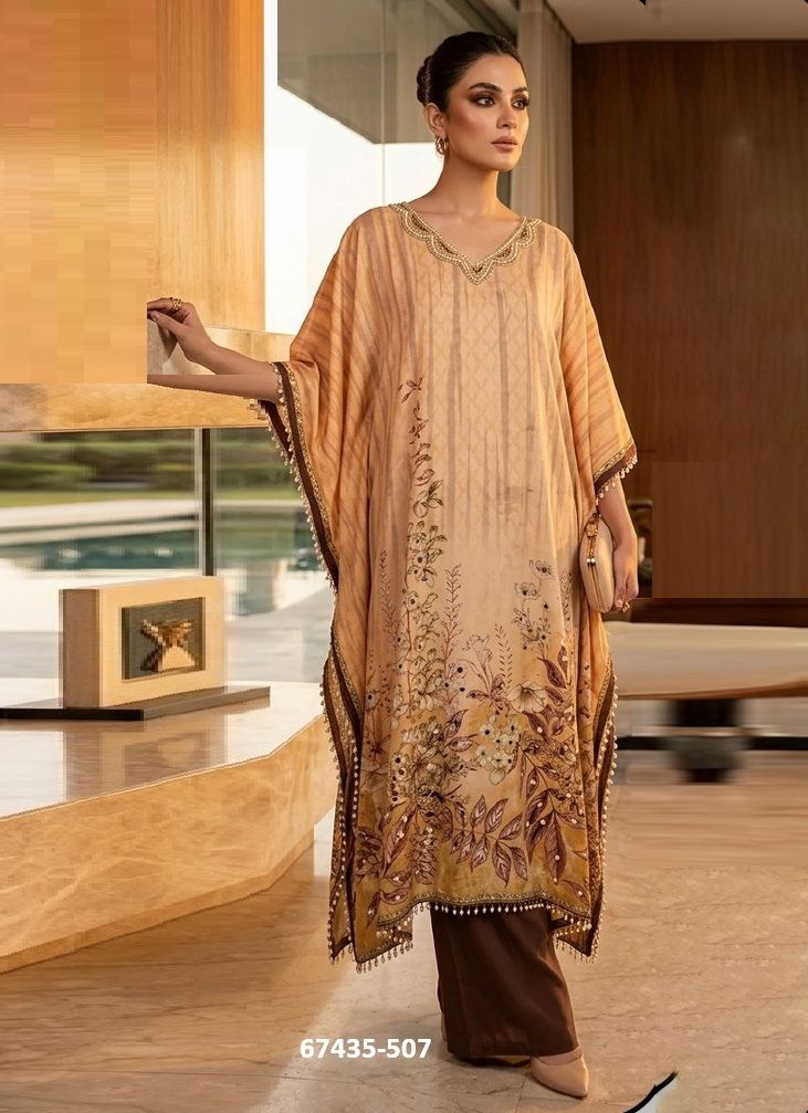 NECK-PIECE KAFTAN CO-ORD SET - Catalog # 67435 (Set of 6 Tops With Bottoms) NECK-PIECE KAFTAN CO-ORD SET - Catalog # 67435 (Set of 6 Tops With Bottoms)