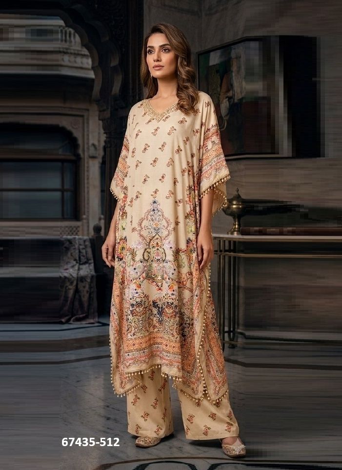 NECK-PIECE KAFTAN CO-ORD SET - Catalog # 67435 (Set of 6 Tops With Bottoms) NECK-PIECE KAFTAN CO-ORD SET - Catalog # 67435 (Set of 6 Tops With Bottoms)