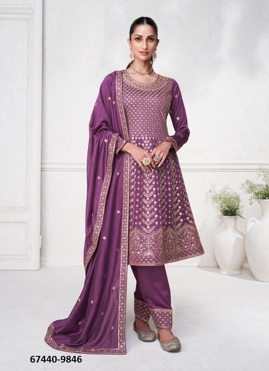 SAMBHAVNA - Catalog # 67440 (Set of 4 Readymade Salwar Suits)